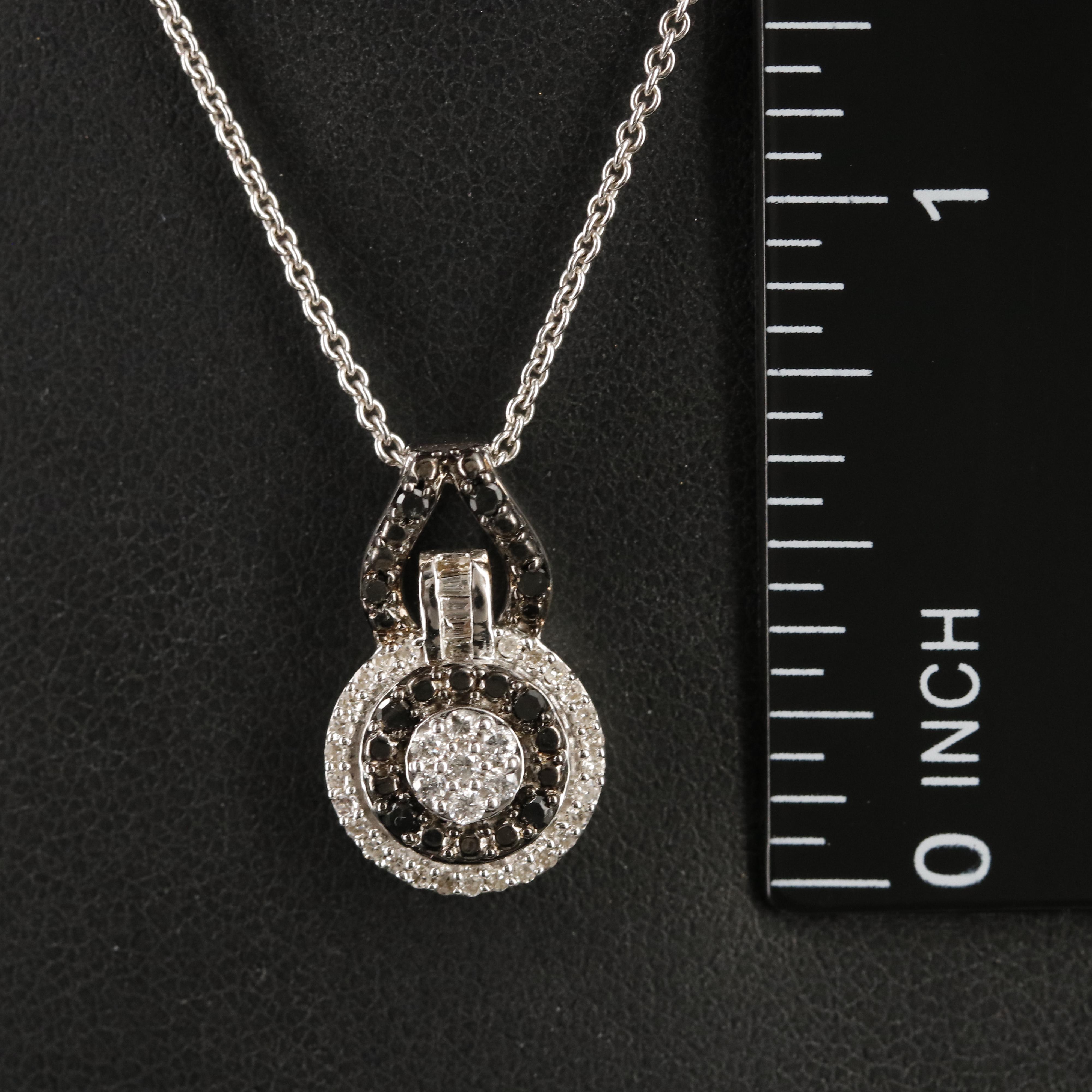 Sterling Diamond Pendant Necklace