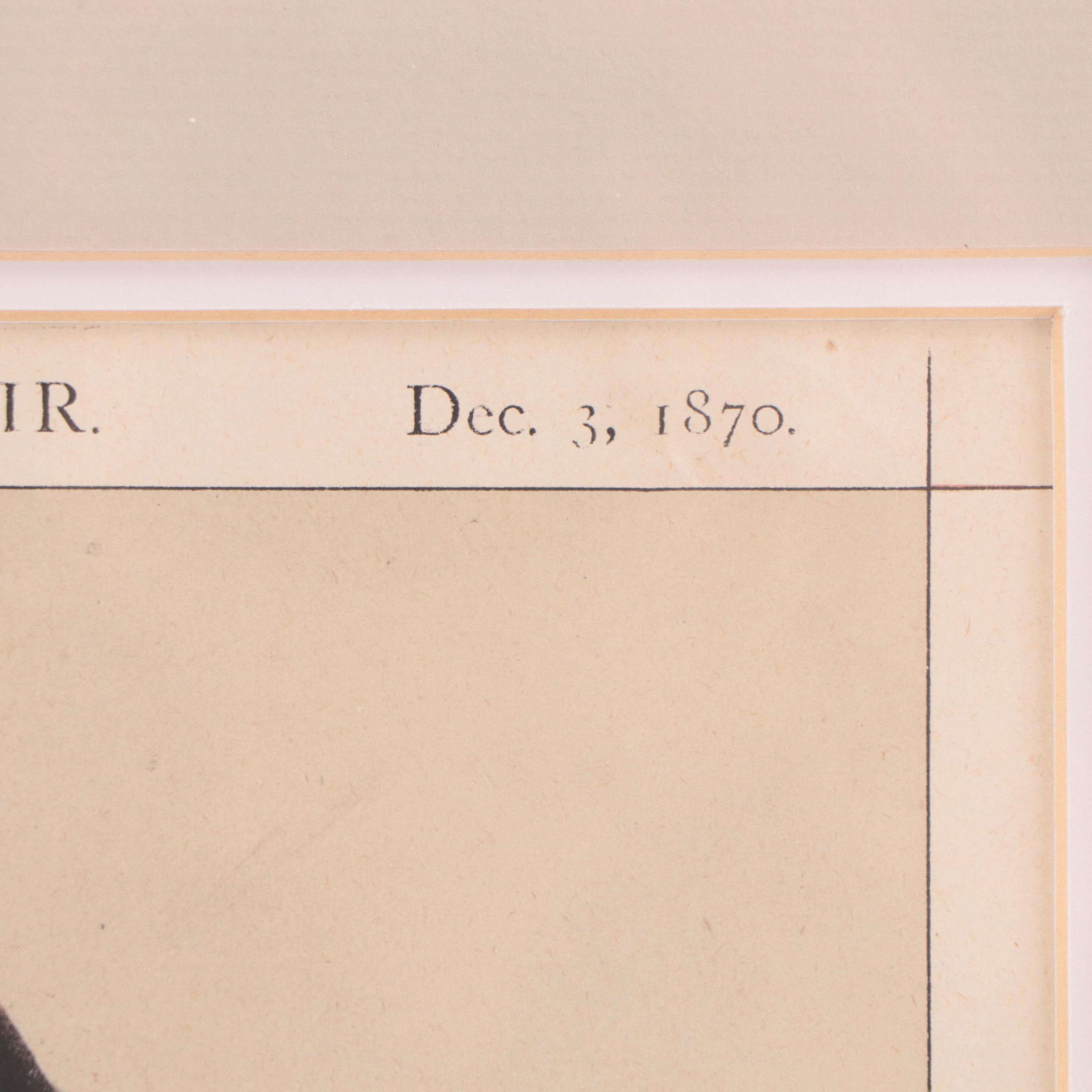 Vanity Fair Lithograph After Carlo "Ape" Pellegrini, Late 19th Century