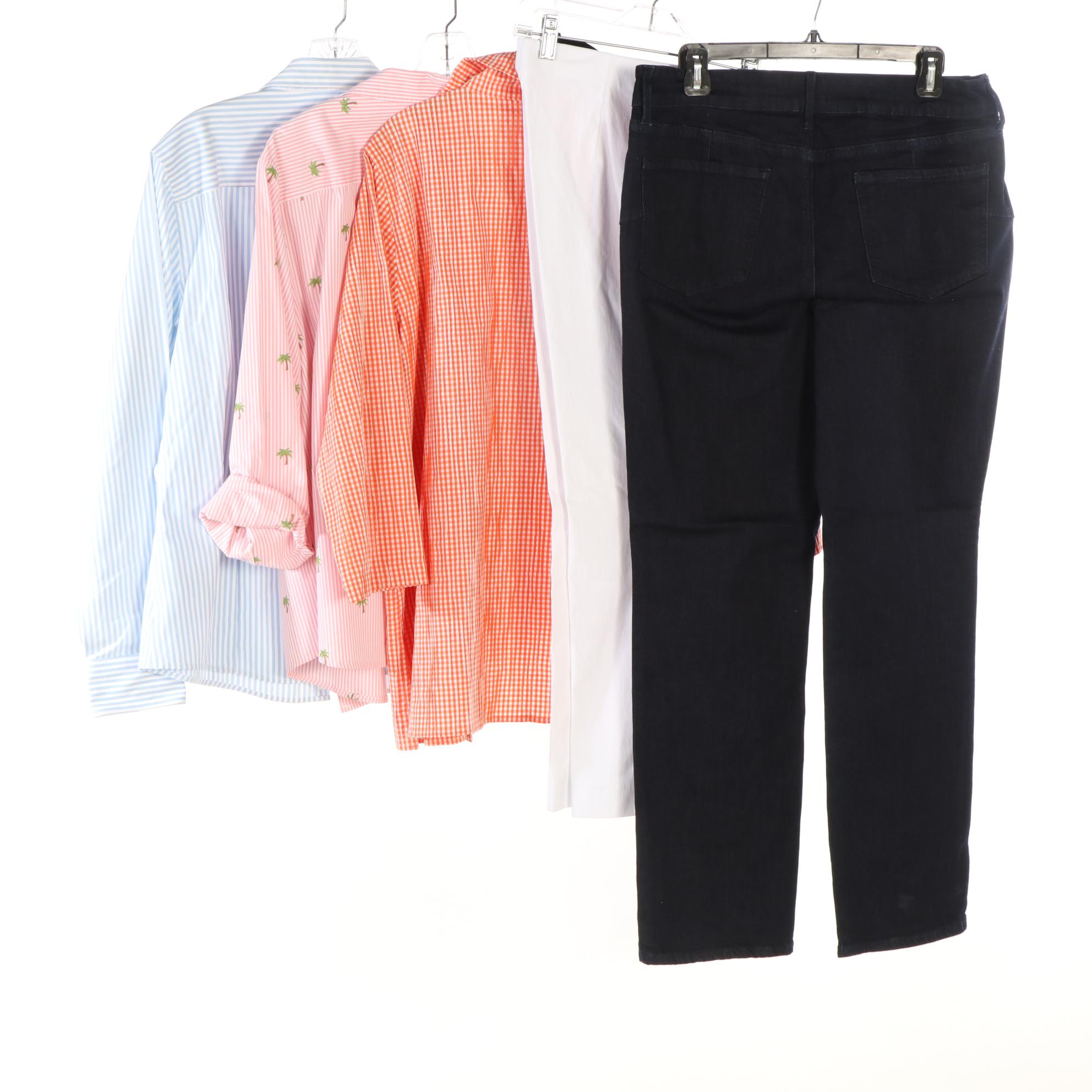 Brooks Brothers Button-Down Shirt with Other Blouses and Pants