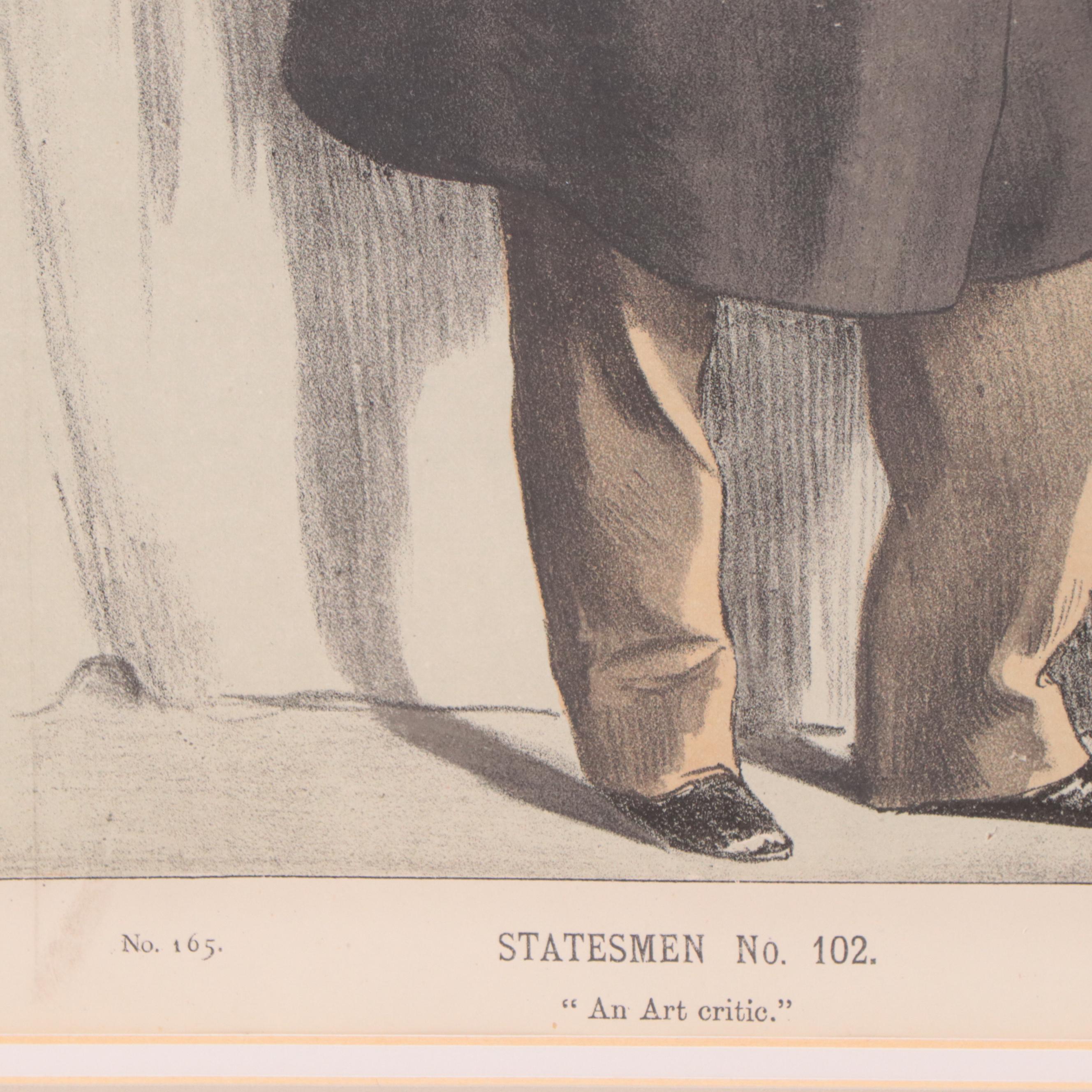 Vanity Fair Lithographs "An Art Critic" and "Faute-de-mieux Premier"