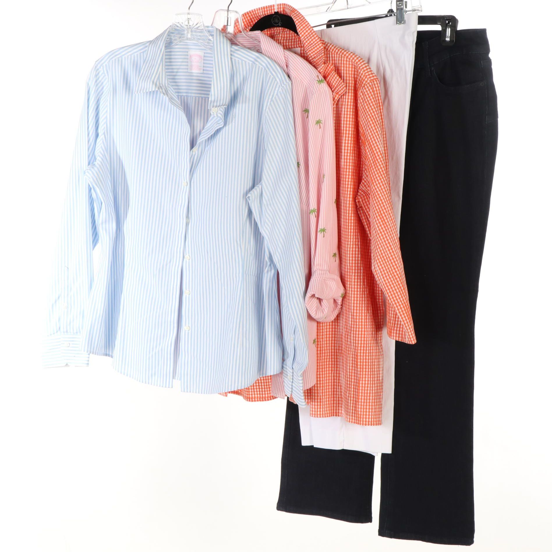 Brooks Brothers Button-Down Shirt with Other Blouses and Pants