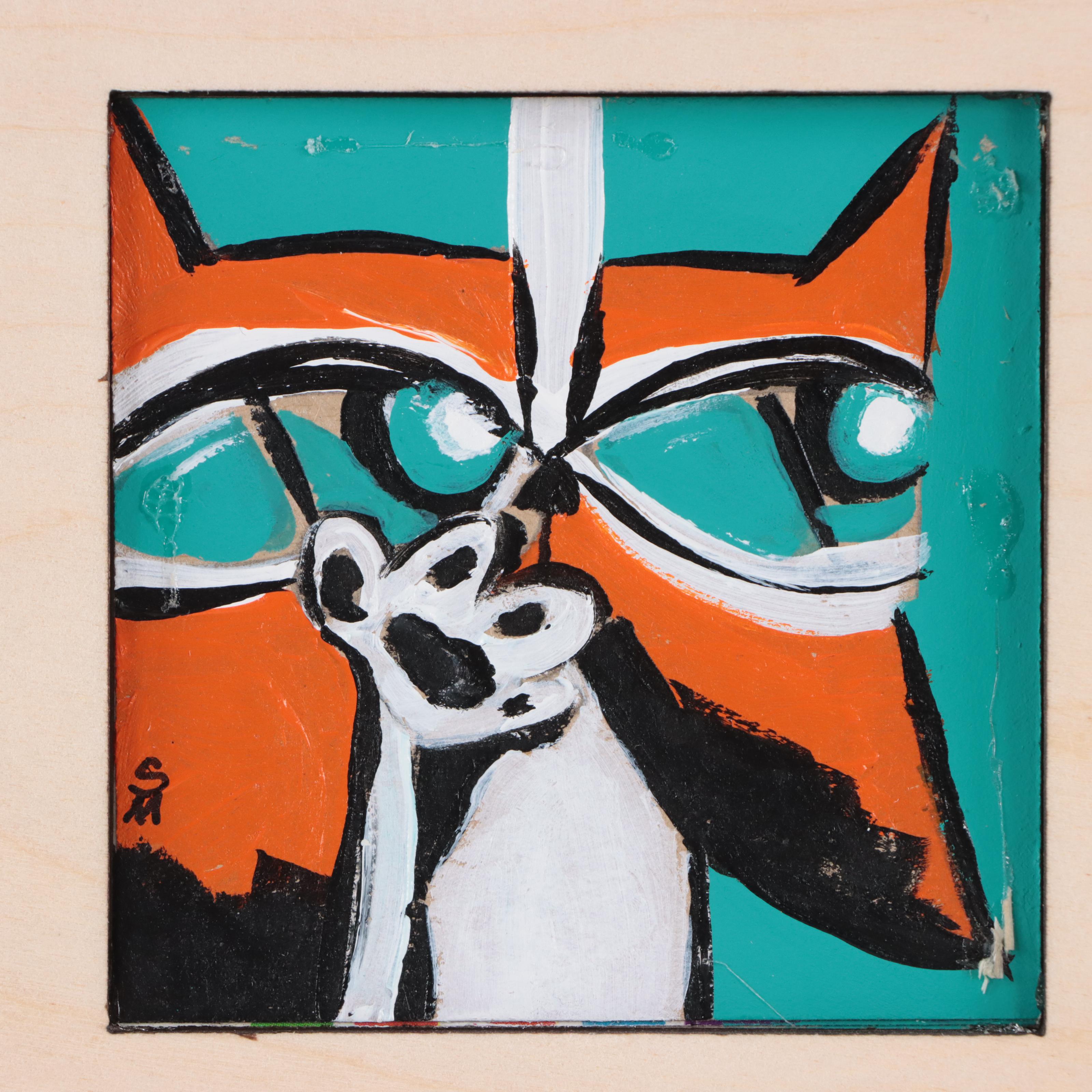 Samantha McLean Acrylic Paintings of Cats, 2020