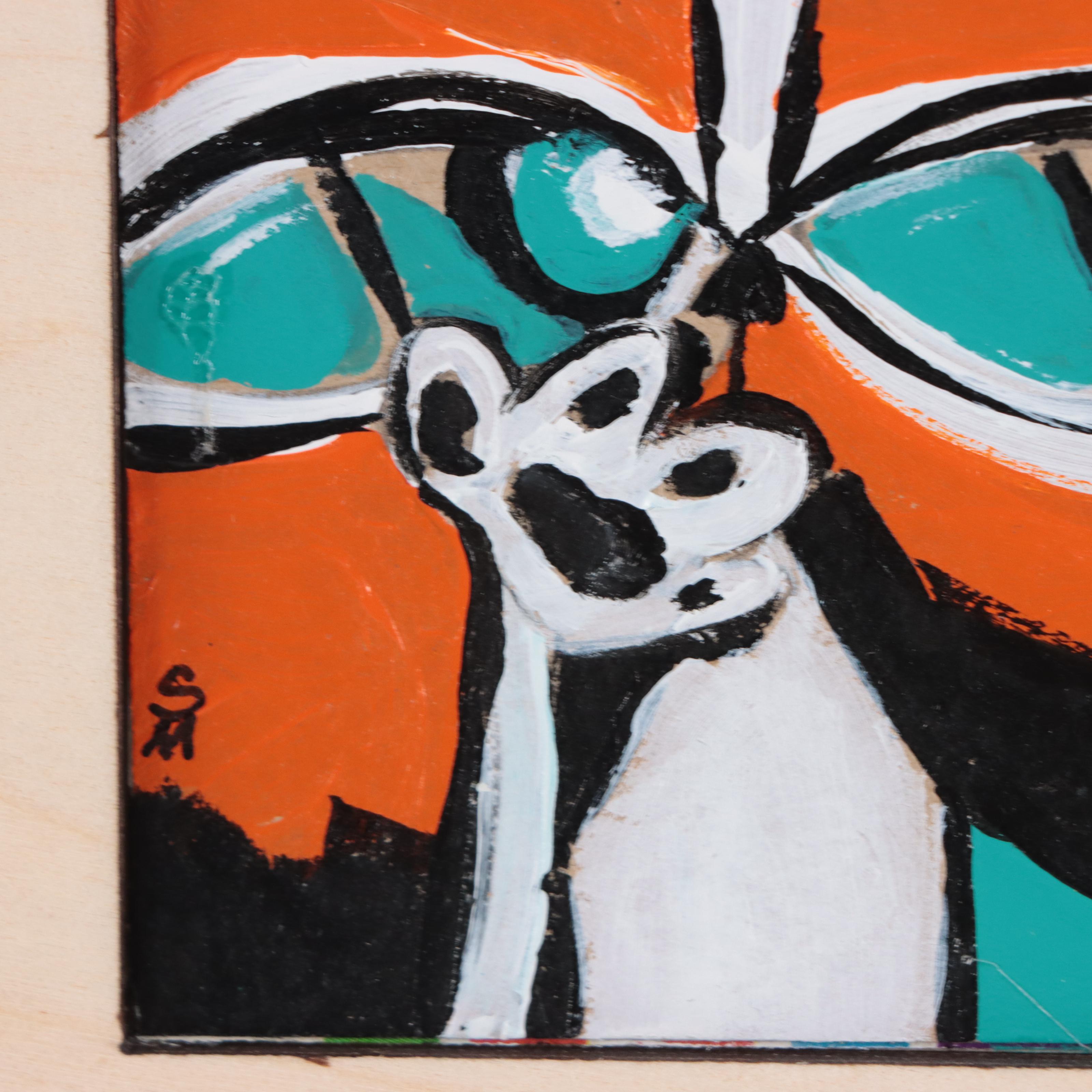 Samantha McLean Acrylic Paintings of Cats, 2020