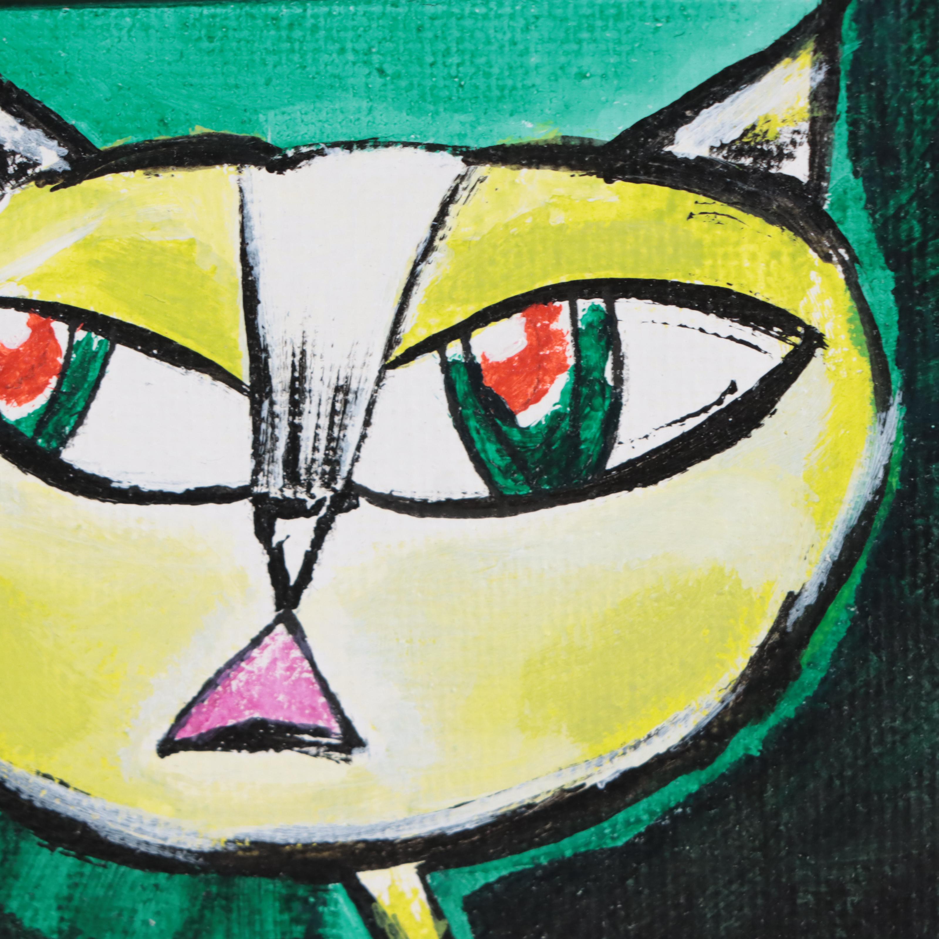 Samantha McLean Acrylic Paintings of Cats, 2020