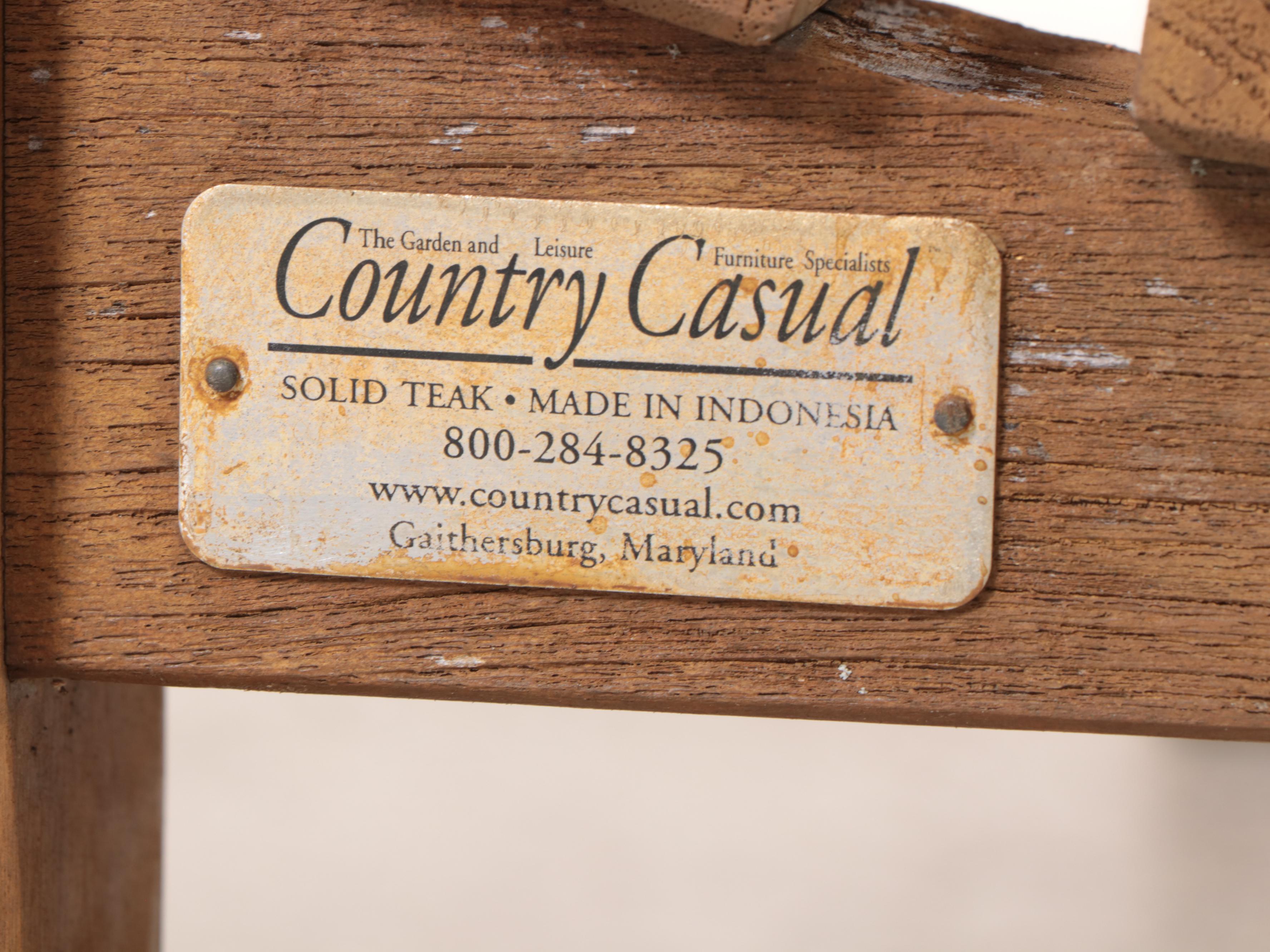 Country Casual Teak Outdoor Patio Bench