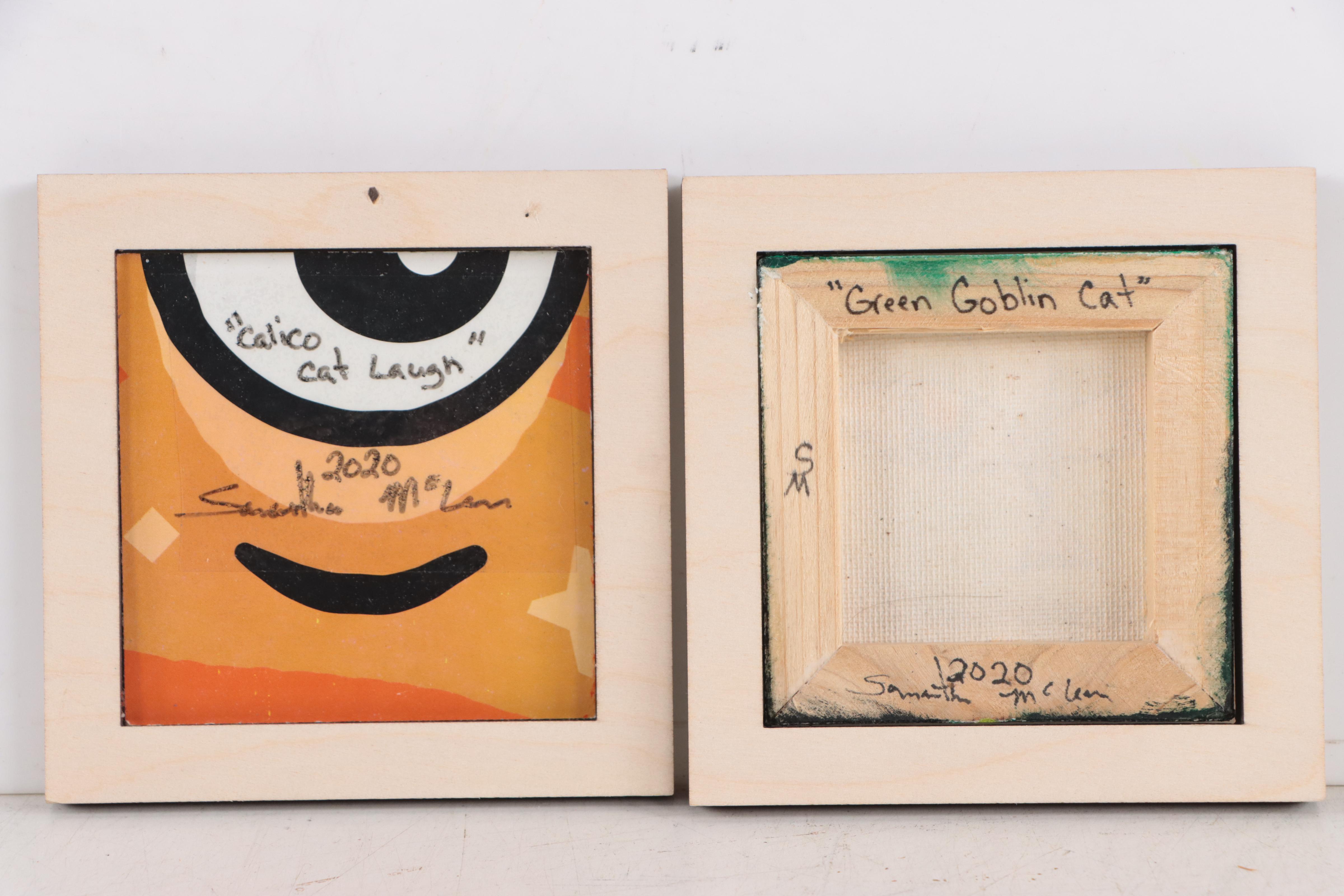 Samantha McLean Acrylic Paintings of Cats, 2020