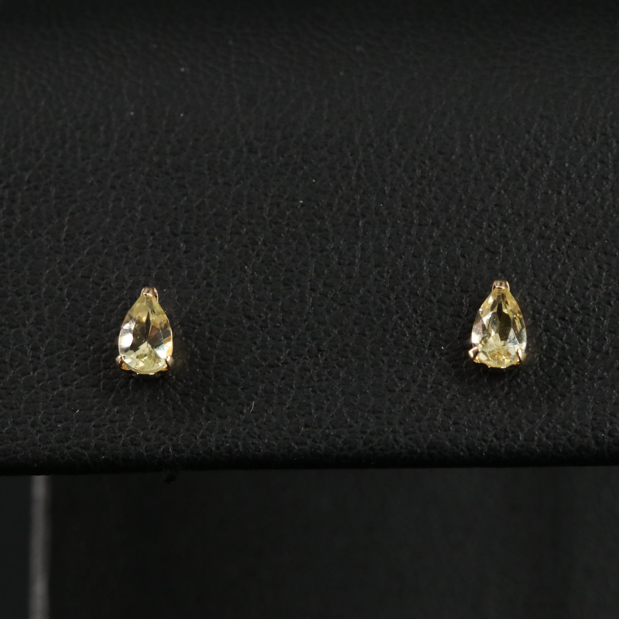 18K Chrysoberyl Stud Earrings