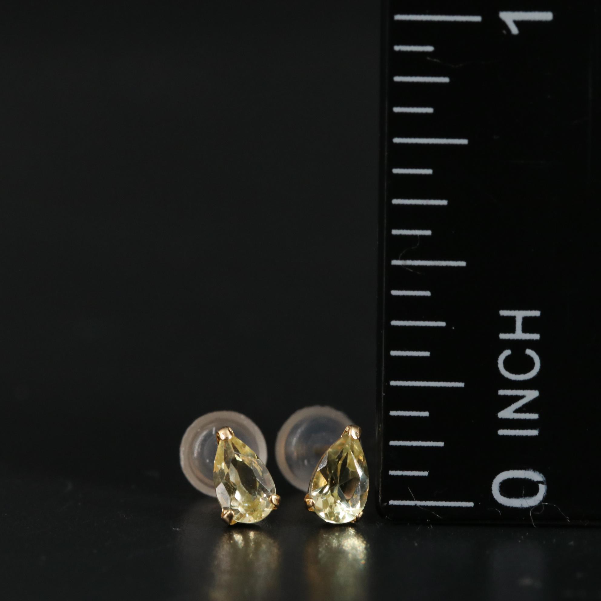 18K Chrysoberyl Stud Earrings