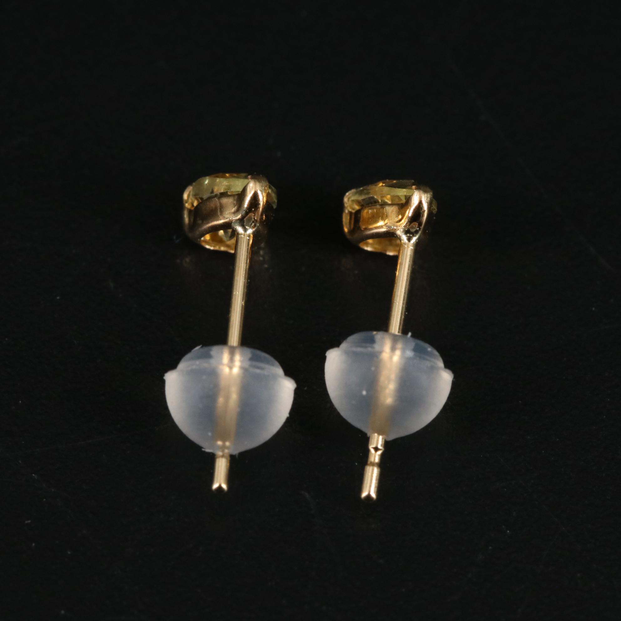 18K Chrysoberyl Stud Earrings