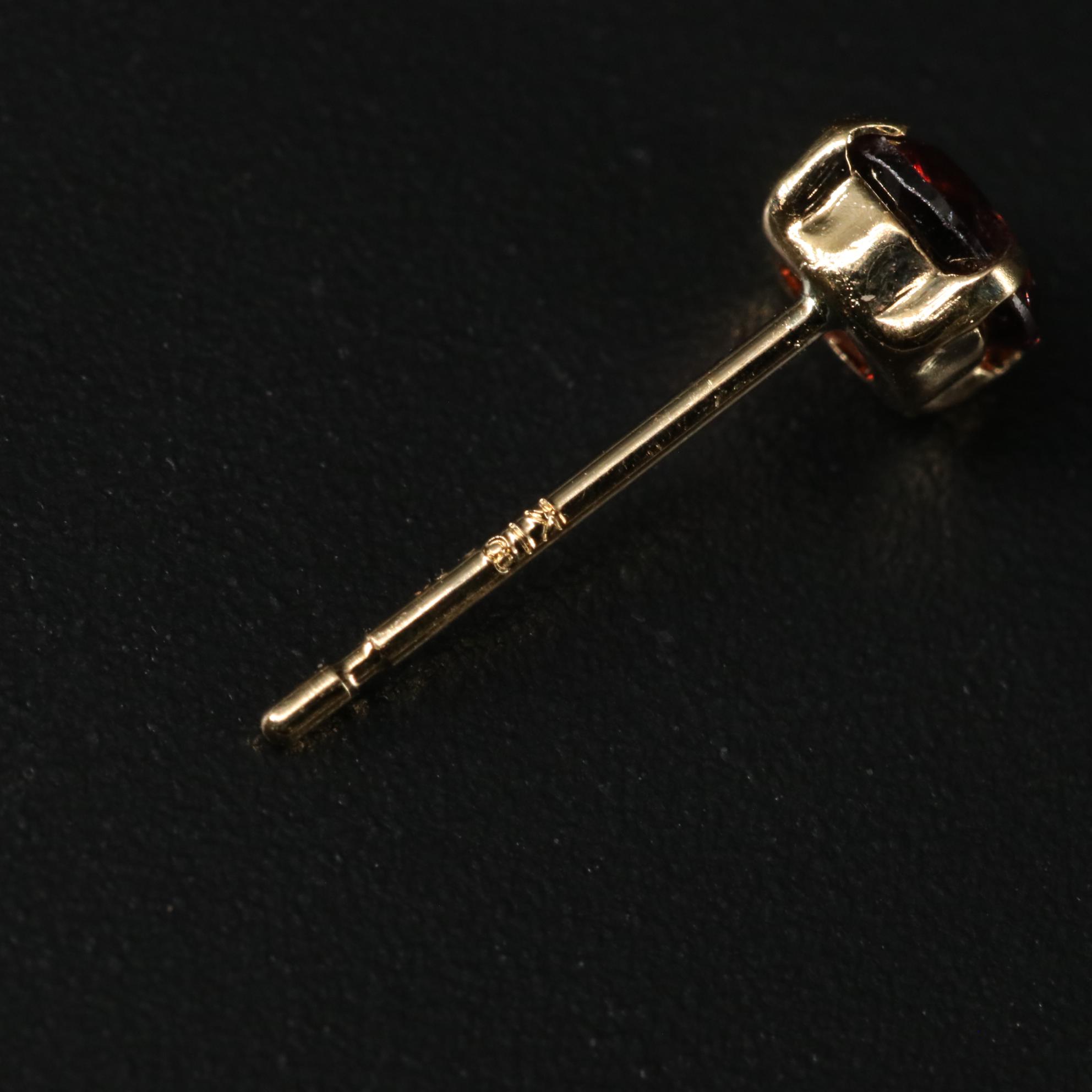 18K Raspberry Zircon Stud Earrings