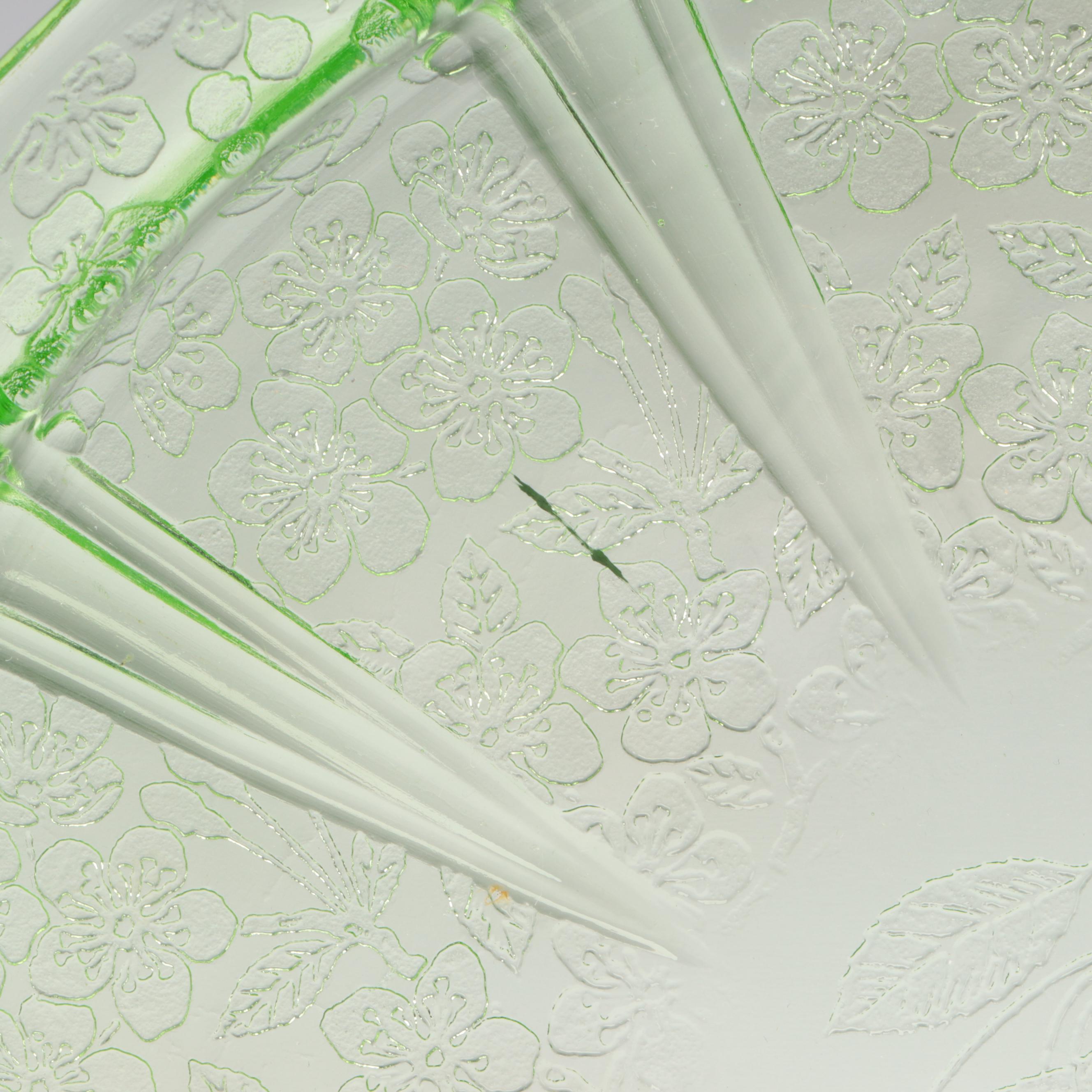 Jeannette Glass "Cherry Blossom" and Other Green and Pink Depression Glass