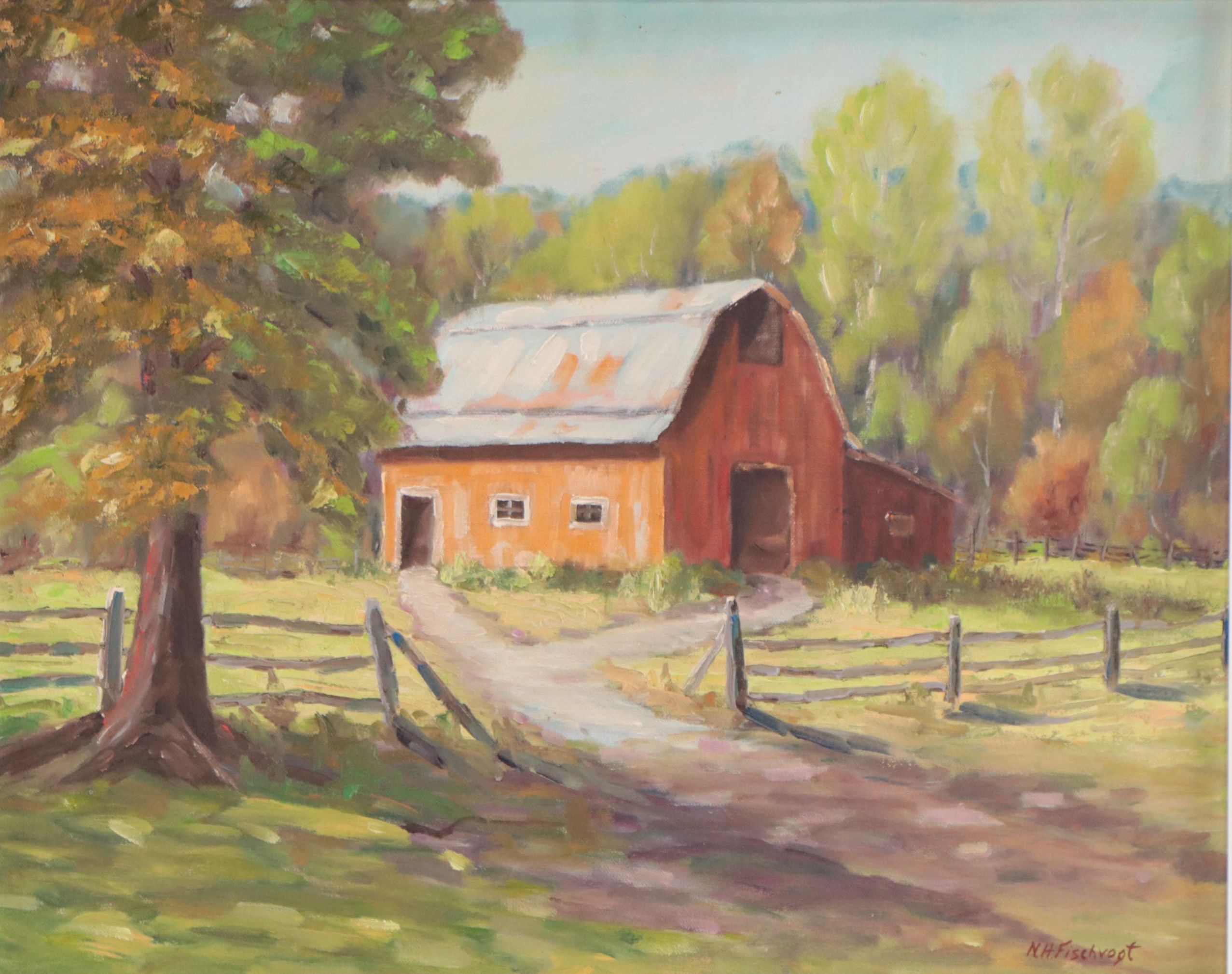 Nancy H. Fischvogt Oil Painting "Lanam Ridge Farm"