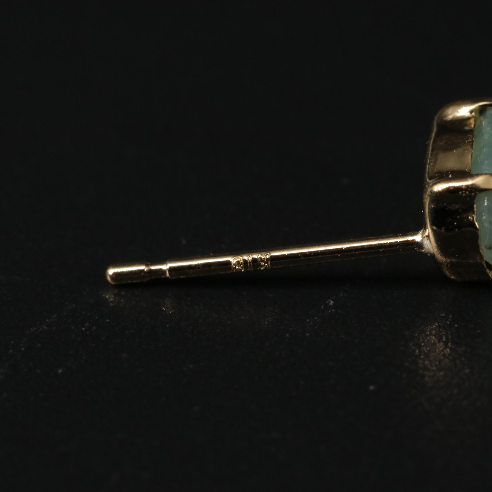 18K Grandidierite Stud Earrings