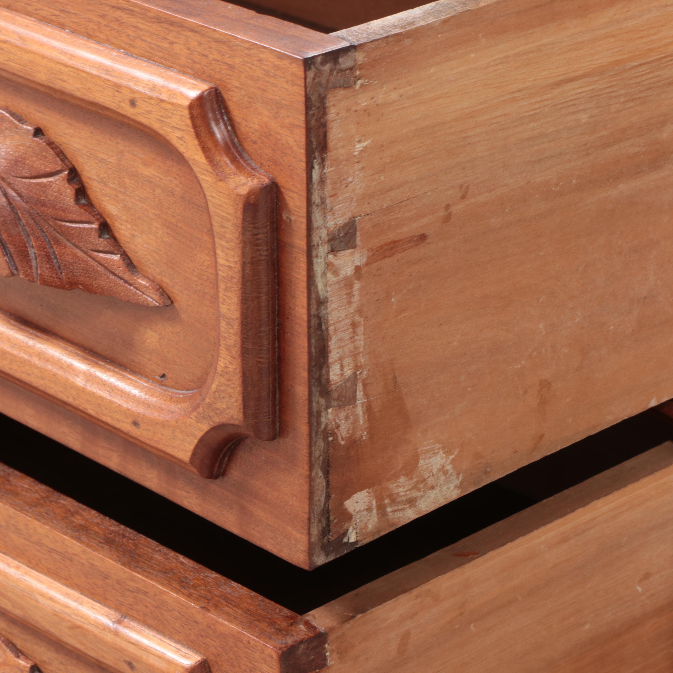 Victorian Walnut Deck-Top Dresser, Late 19th Century