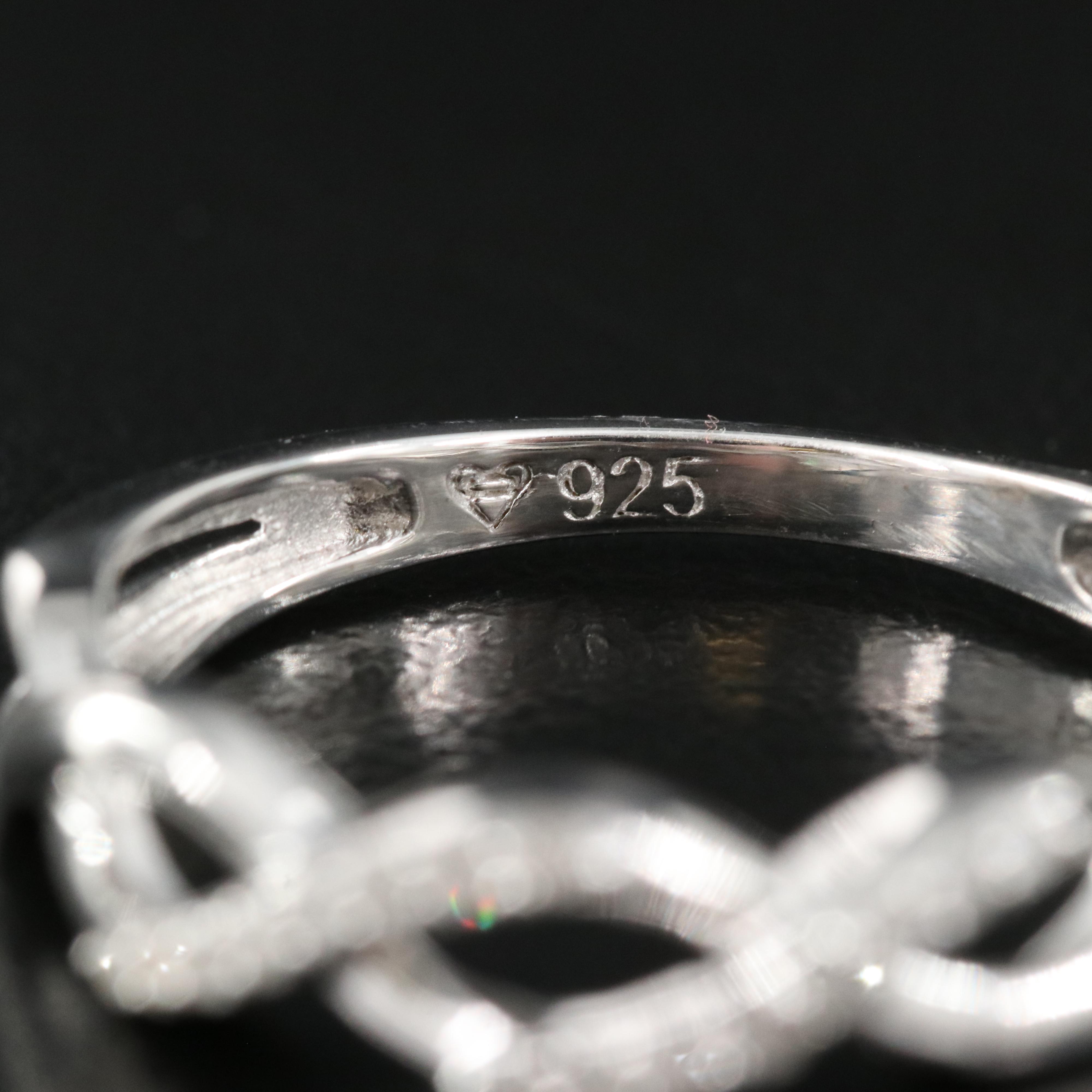 Sterling Diamond Braided Band