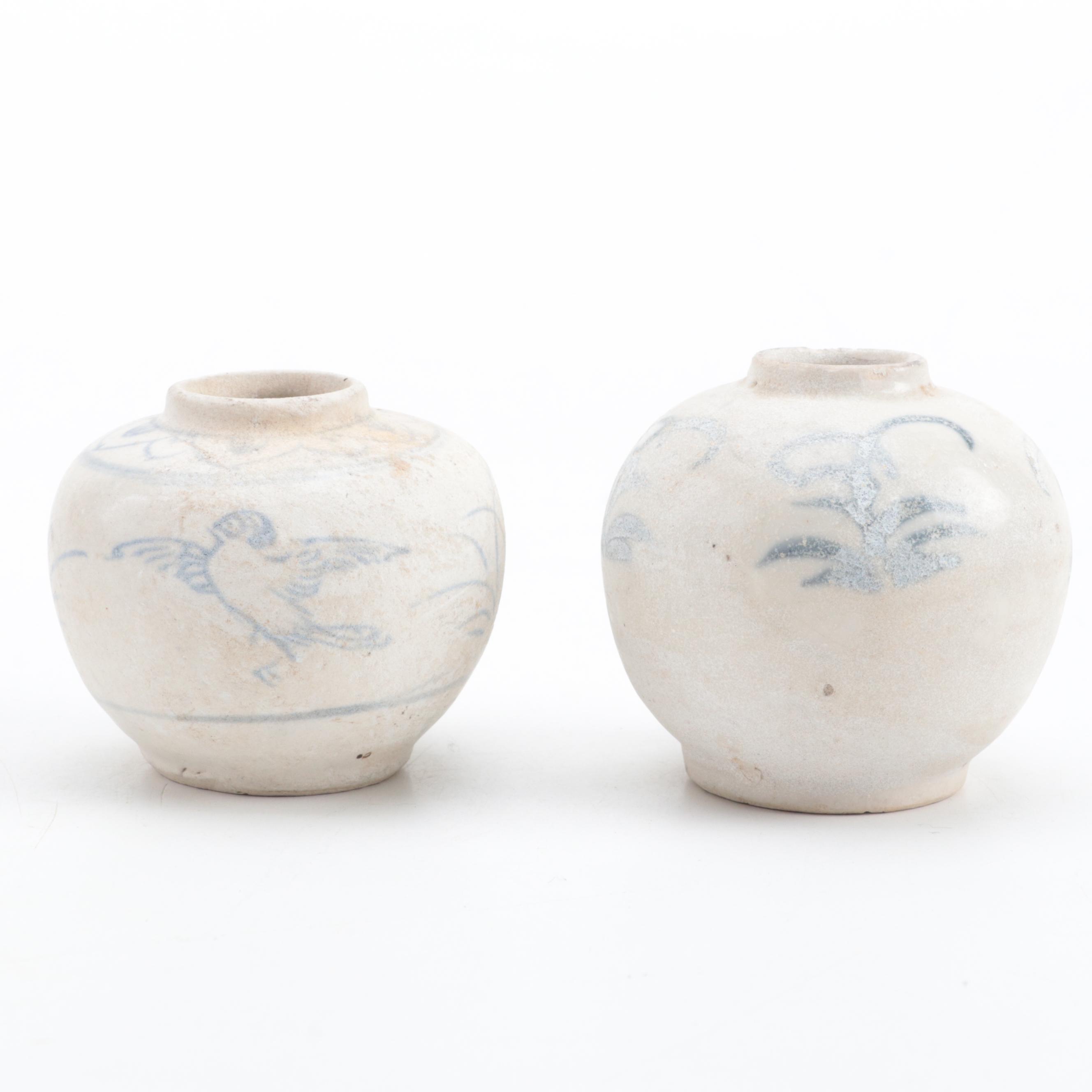 Chinese Zhangzhou (Swatow) Ware Dish and Marine Recovered Vietnamese Jarlets