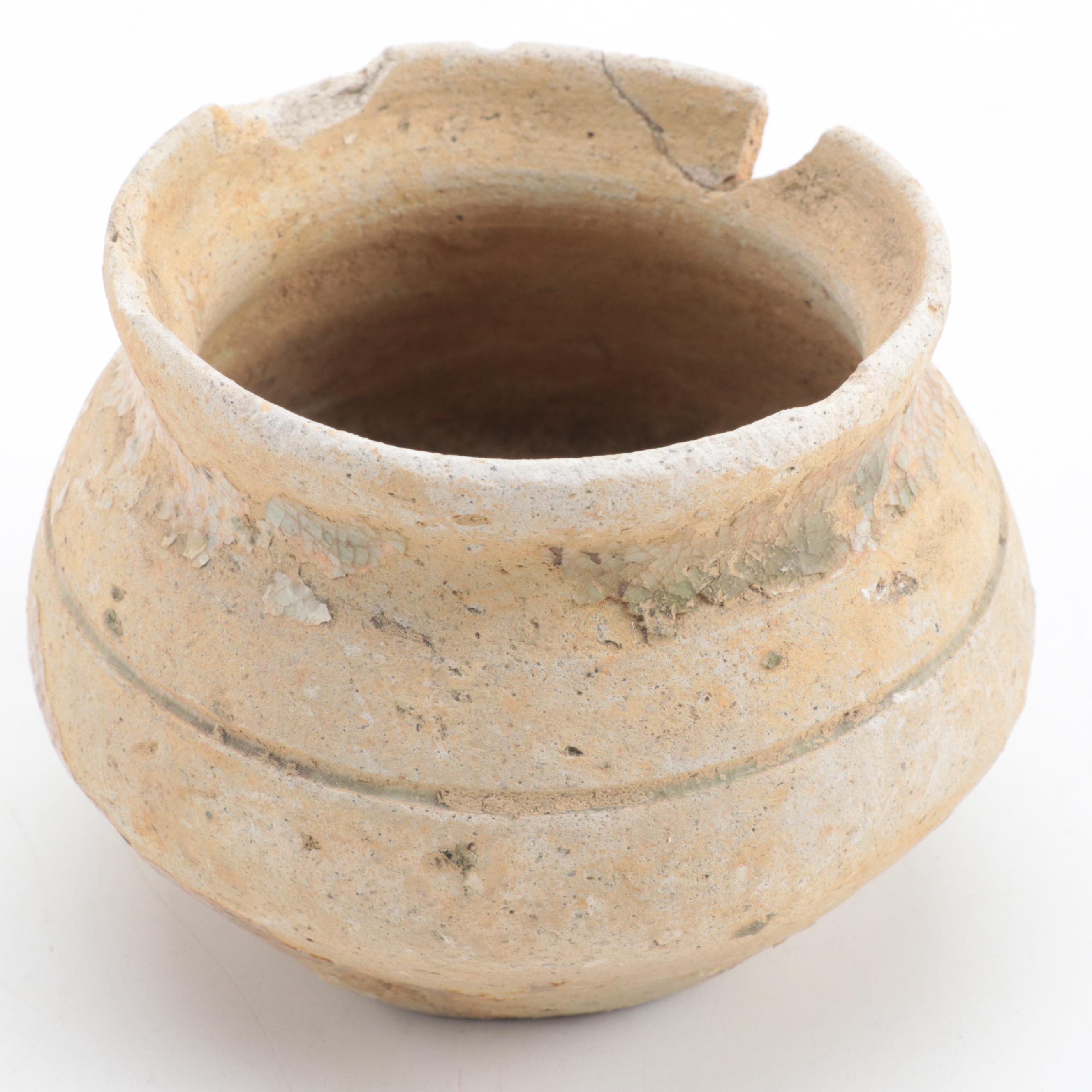 Korean Glazed Stoneware Jar