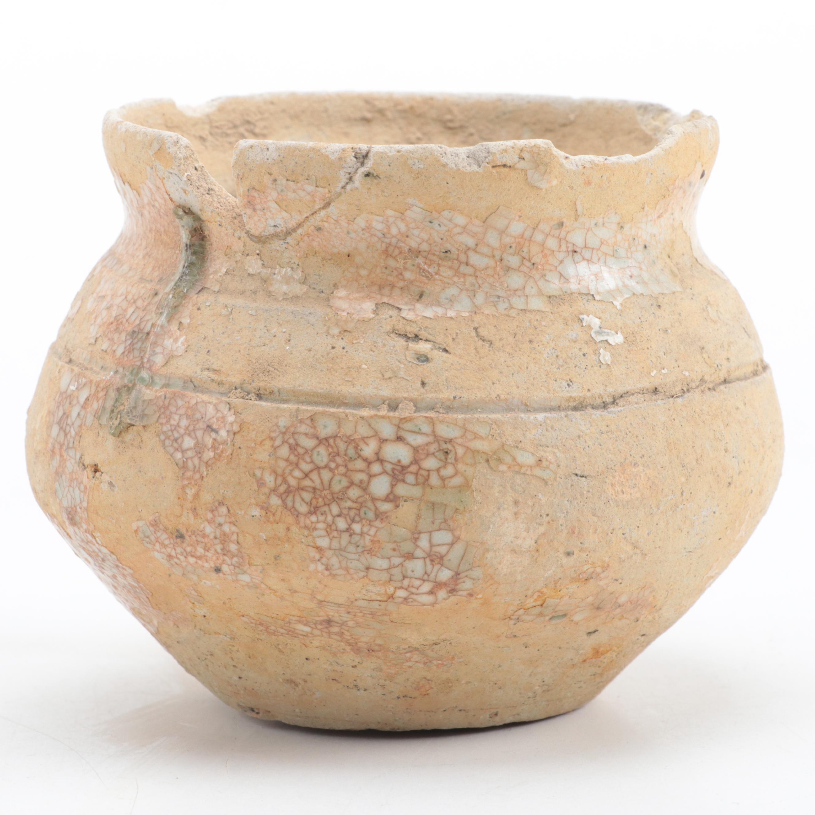 Korean Glazed Stoneware Jar