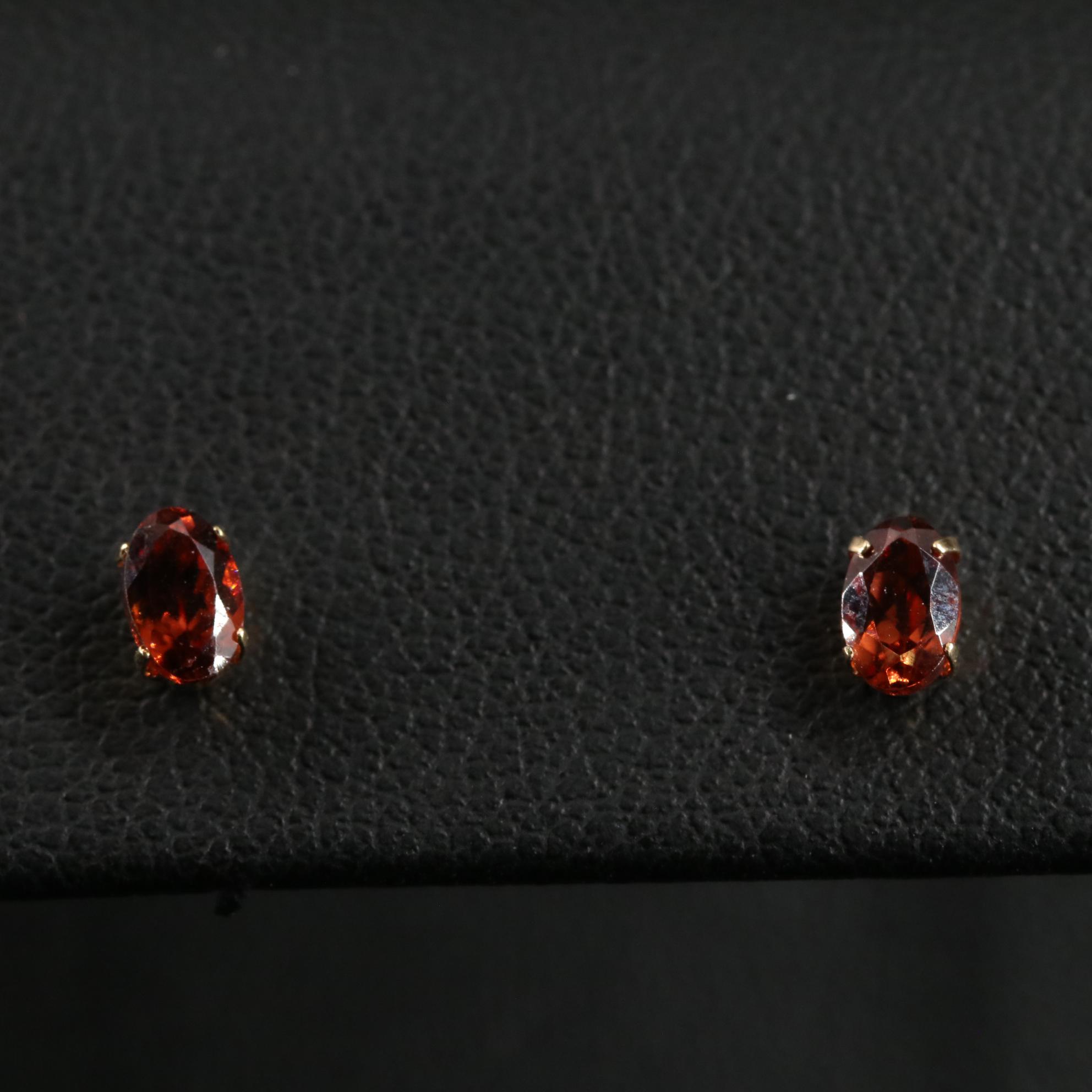 18K Mocha Zircon Stud Earrings