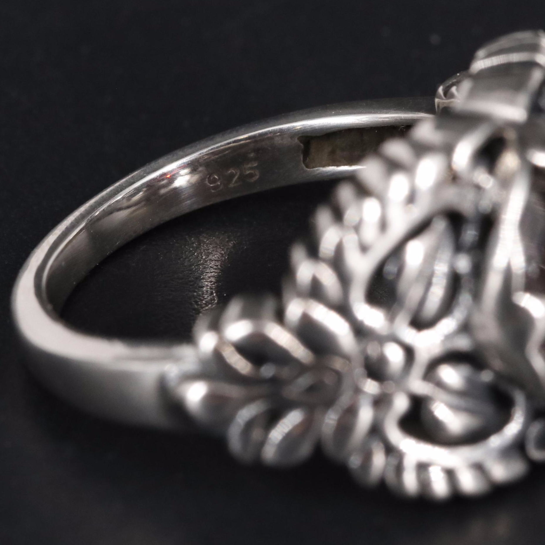 Sterling Garnet Ring