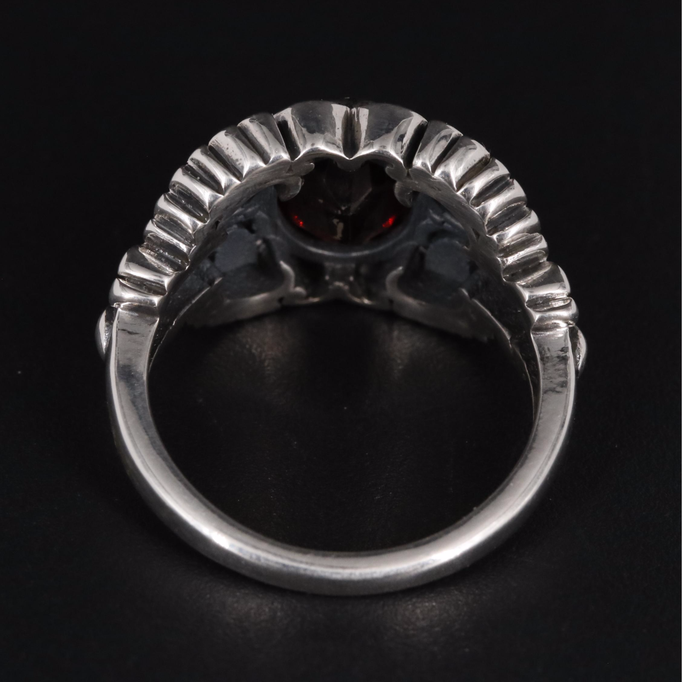 Sterling Garnet Ring