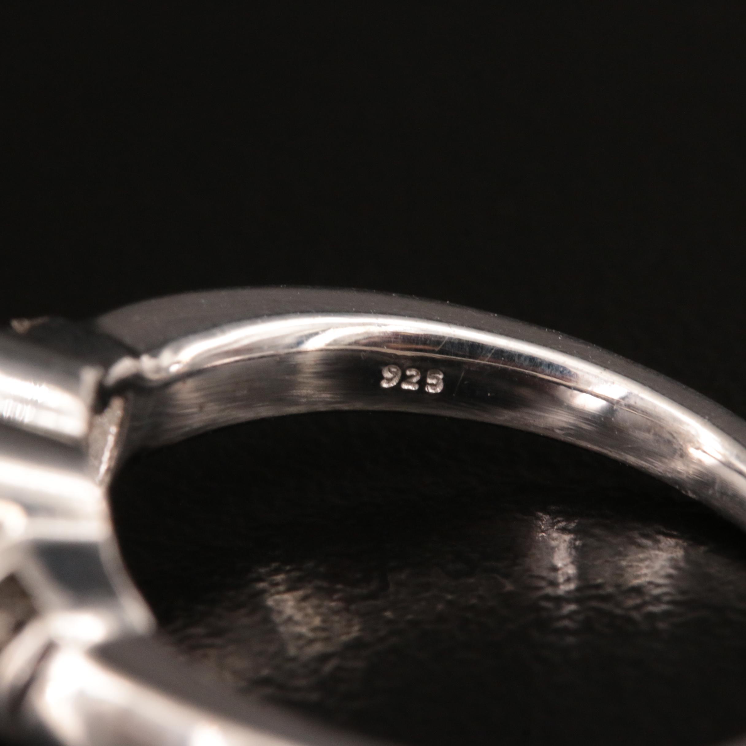 Sterling Diamond Heart Ring