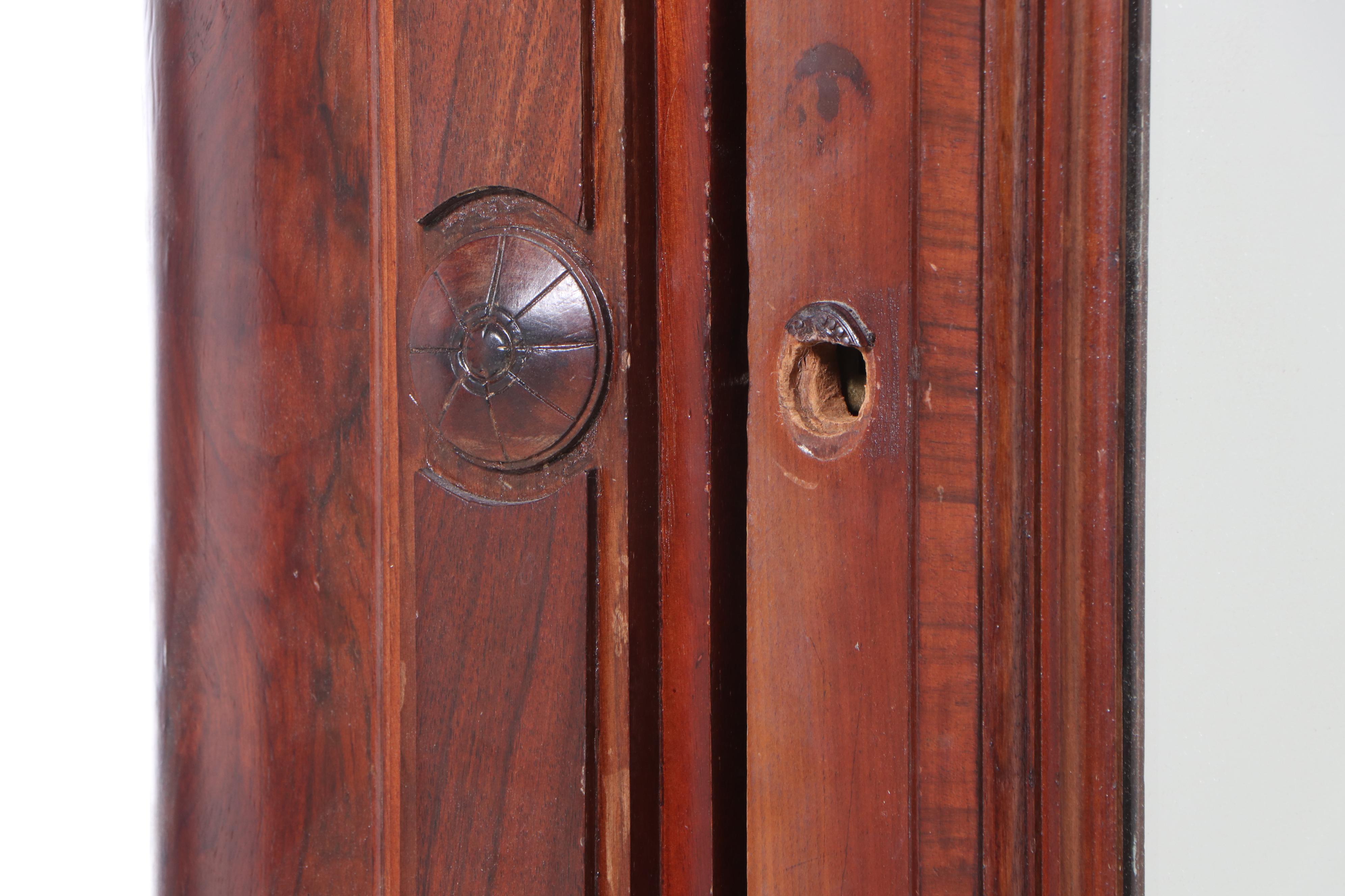 Renaissance Revival Walnut Mirrored Wardrobe, Late 19th Century