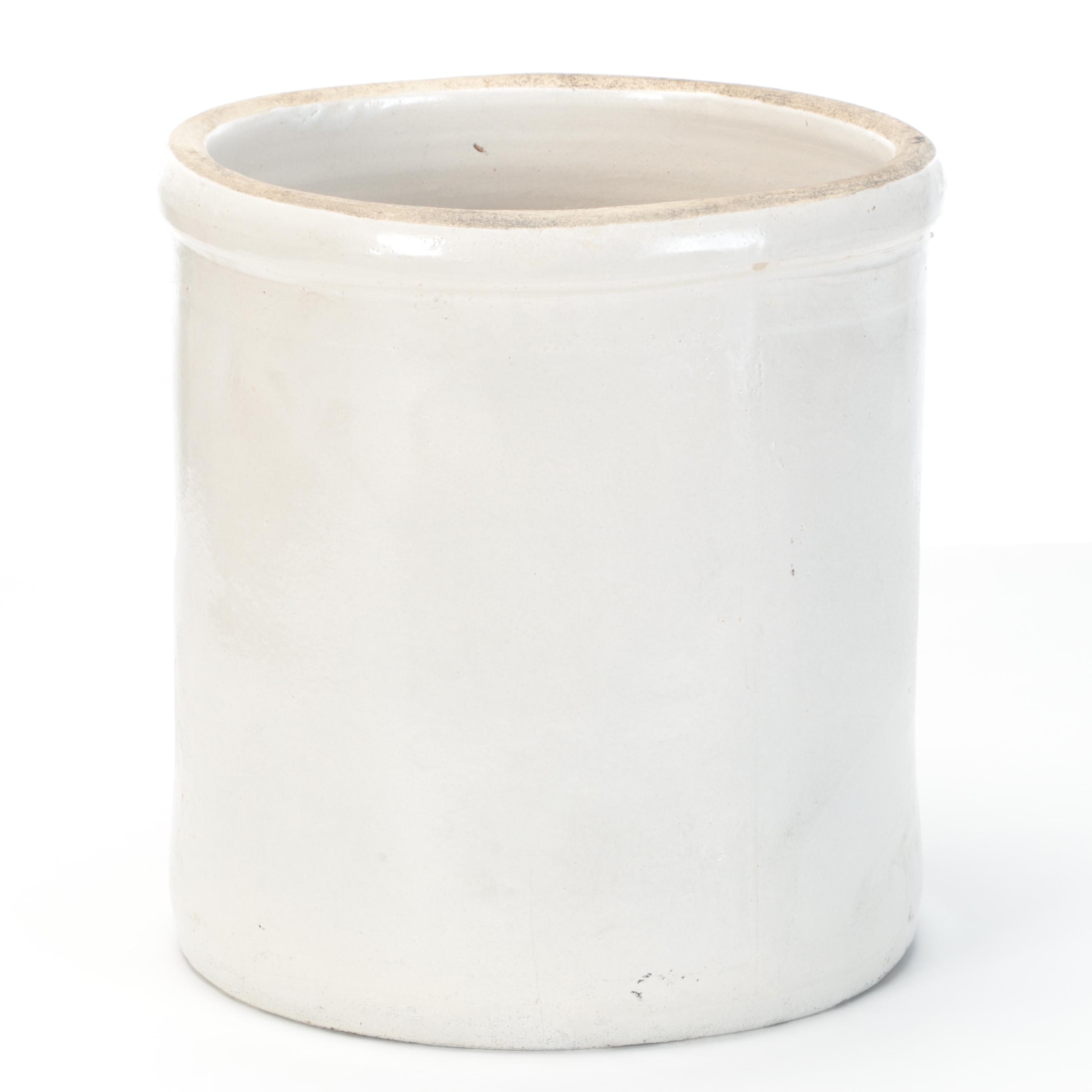 Burley & Winter 6 Gallon Slat Glazed Stoneware Crock