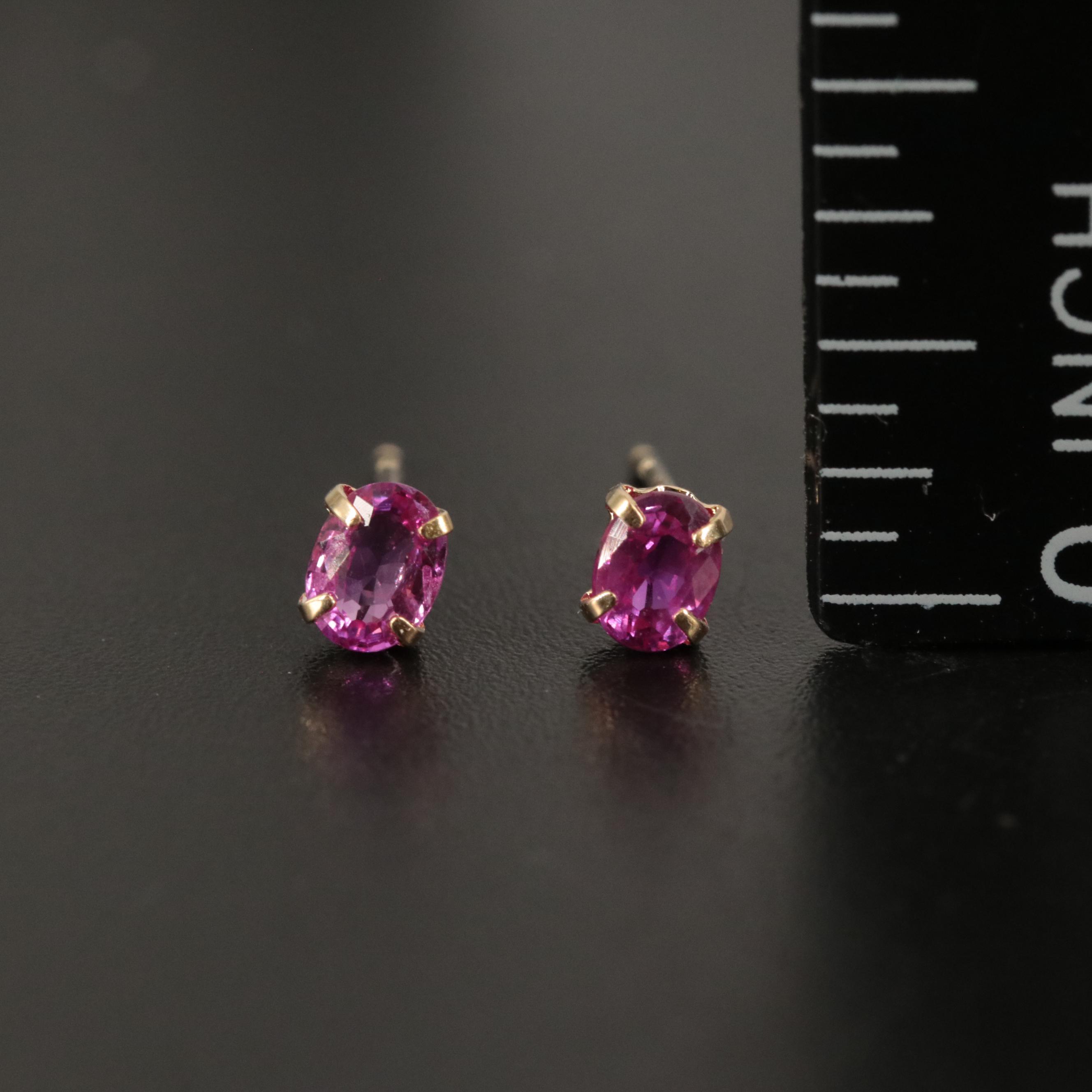 18K Ruby Stud Earrings