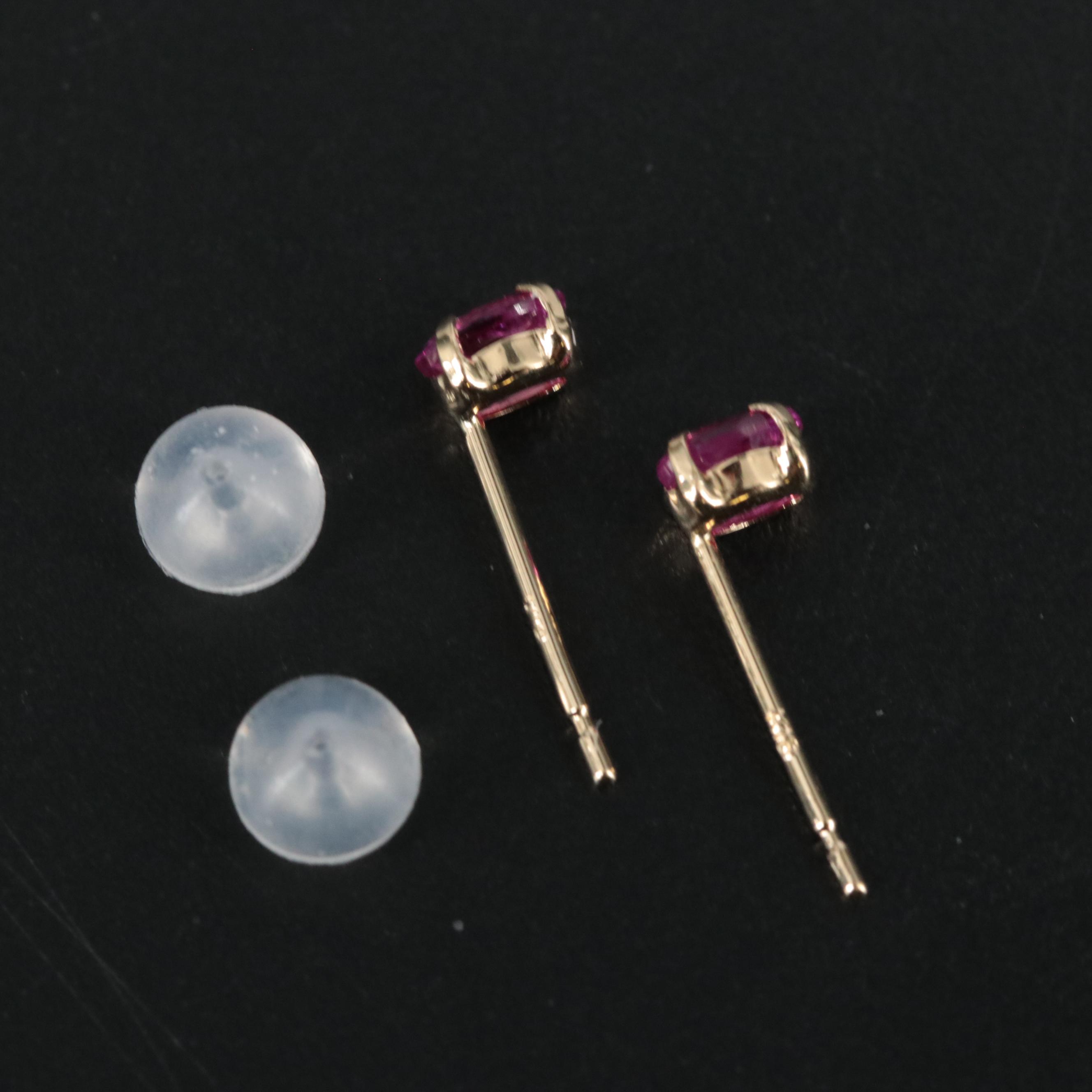 18K Ruby Stud Earrings