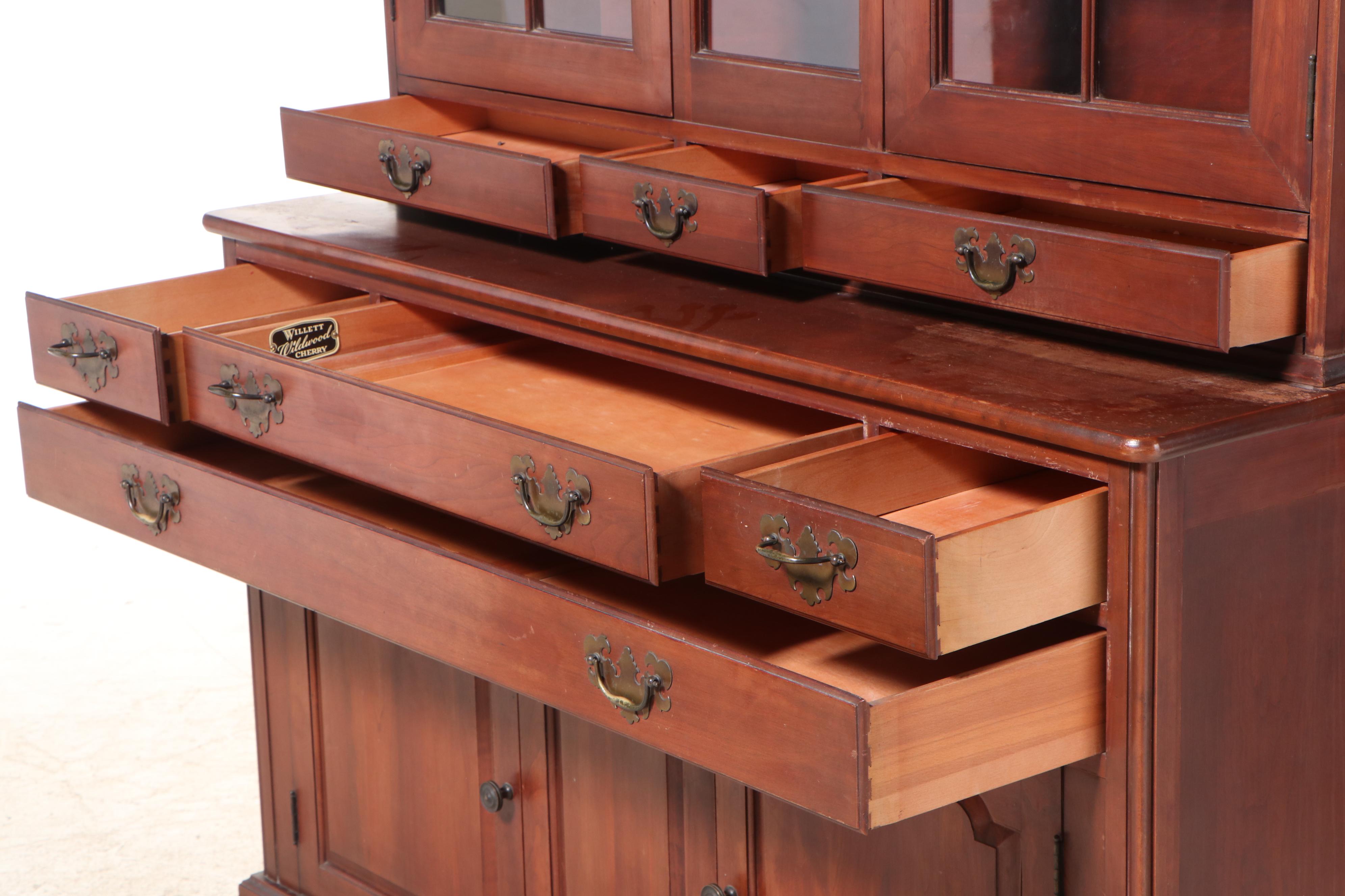 Willett "Wildwood Cherry" American Colonial Style China Cabinet