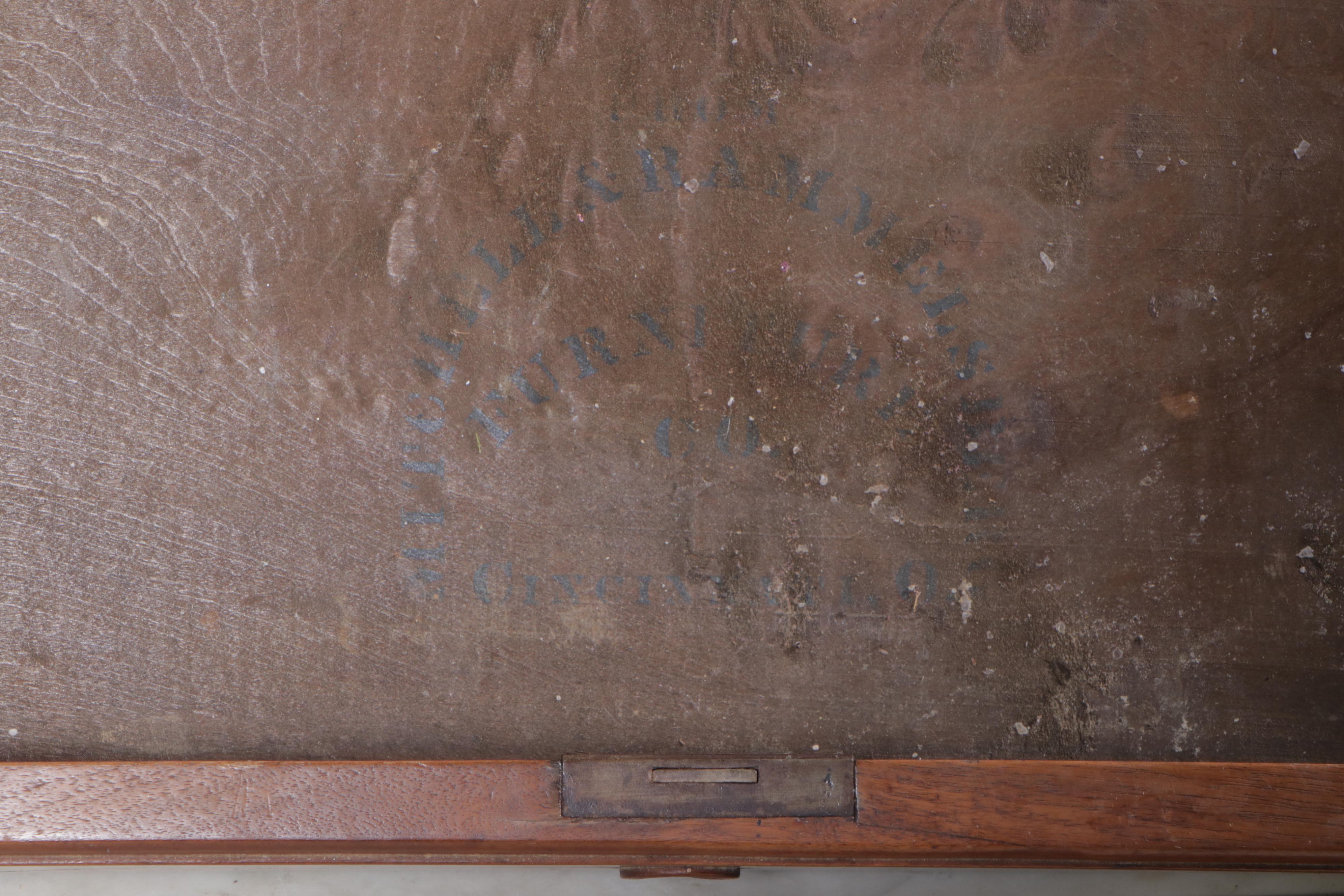 Mitchell & Rammelsberg Victorian Walnut and White Marble Washstand