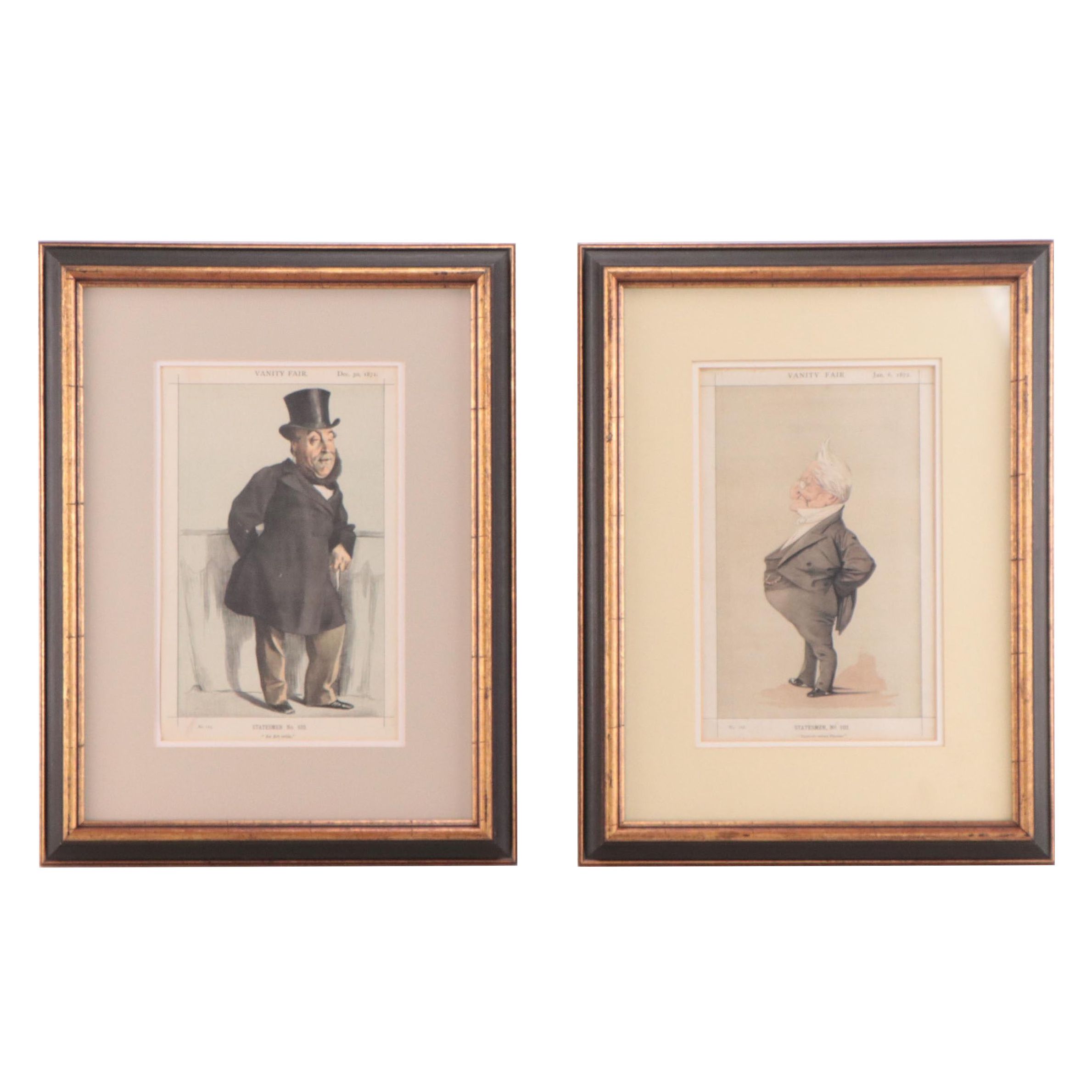 Vanity Fair Lithographs "An Art Critic" and "Faute-de-mieux Premier"