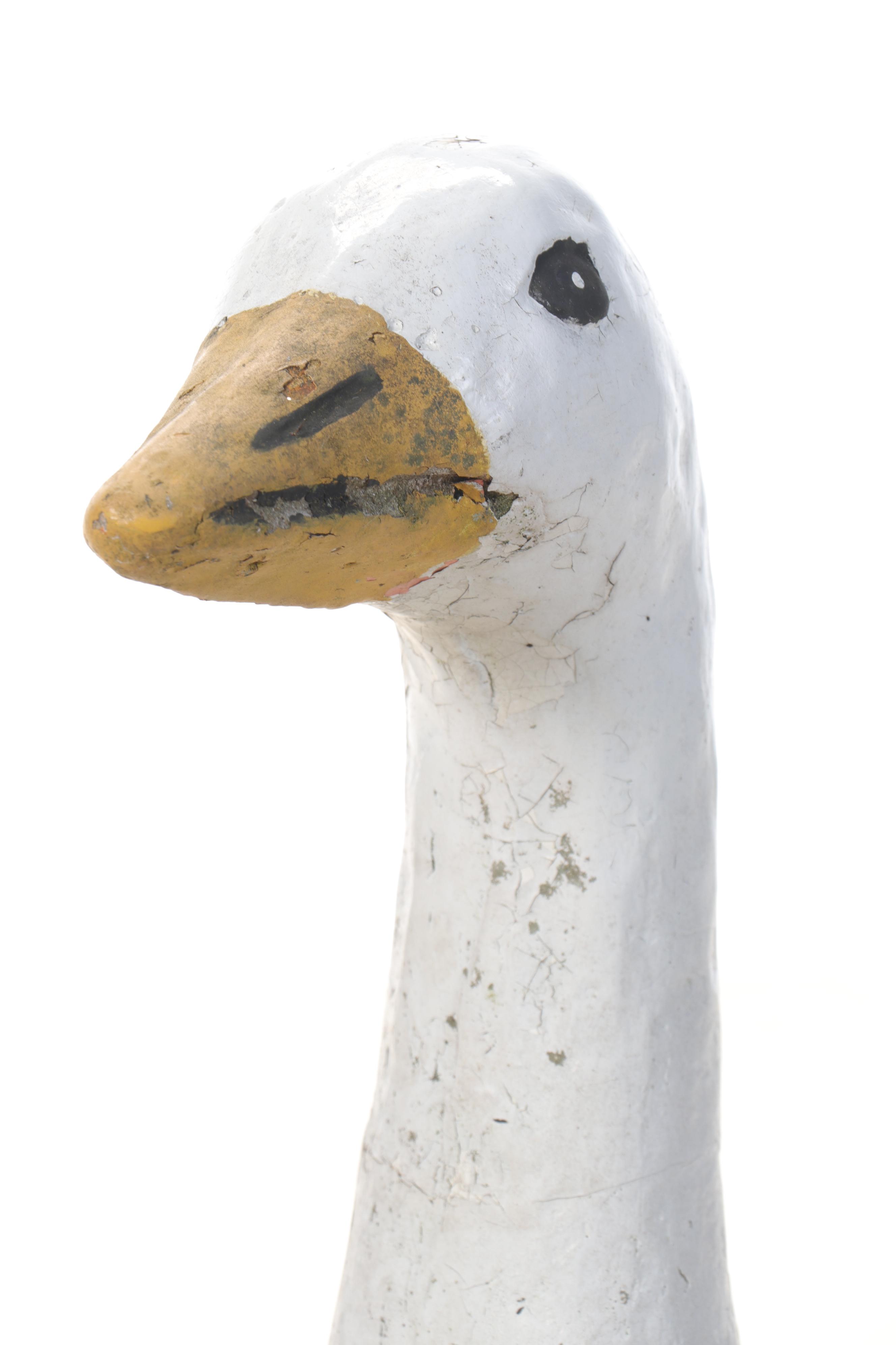 Hand-Painted Concrete Goose Garden Statue