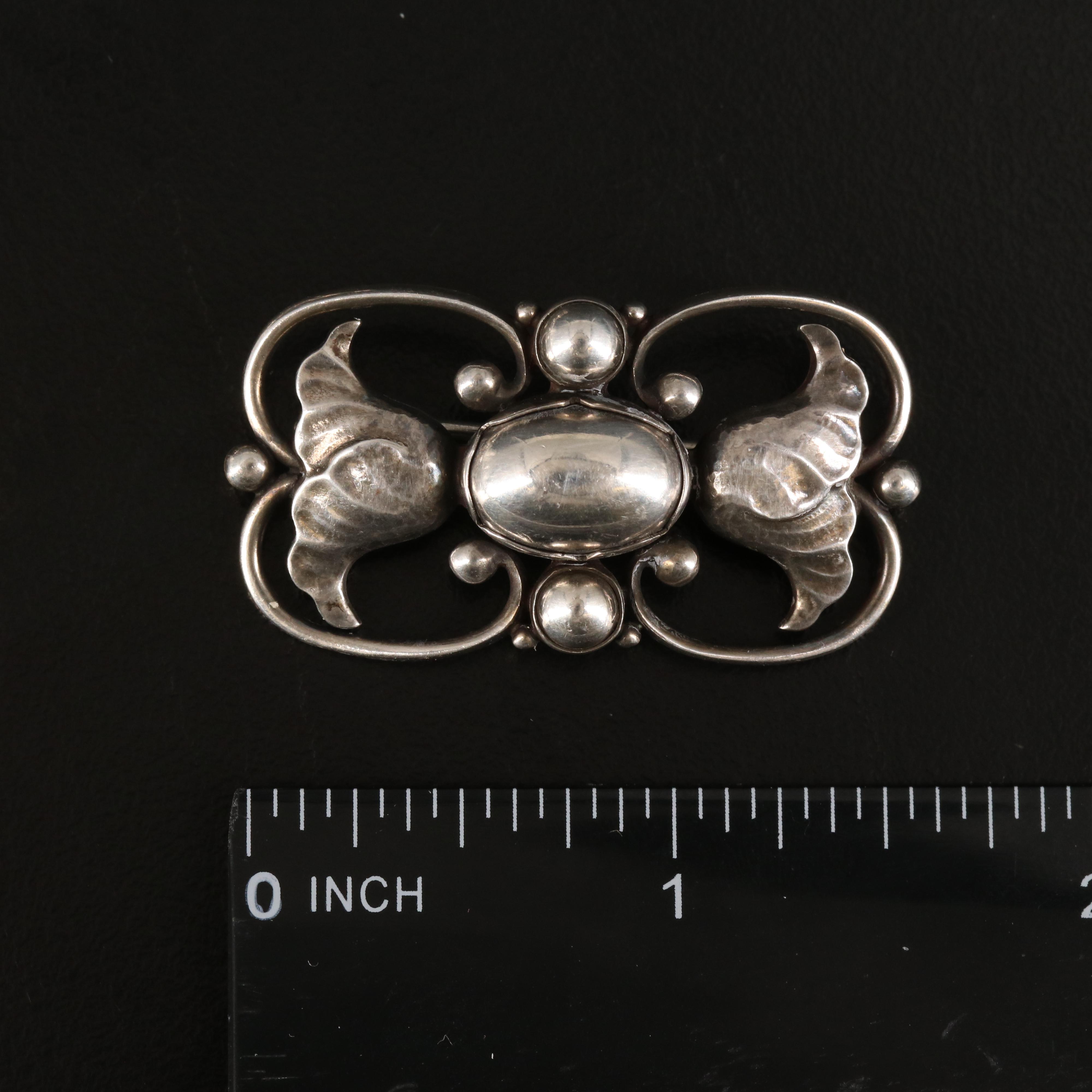 Georg Jensen Sterling Bracelet and Brooch