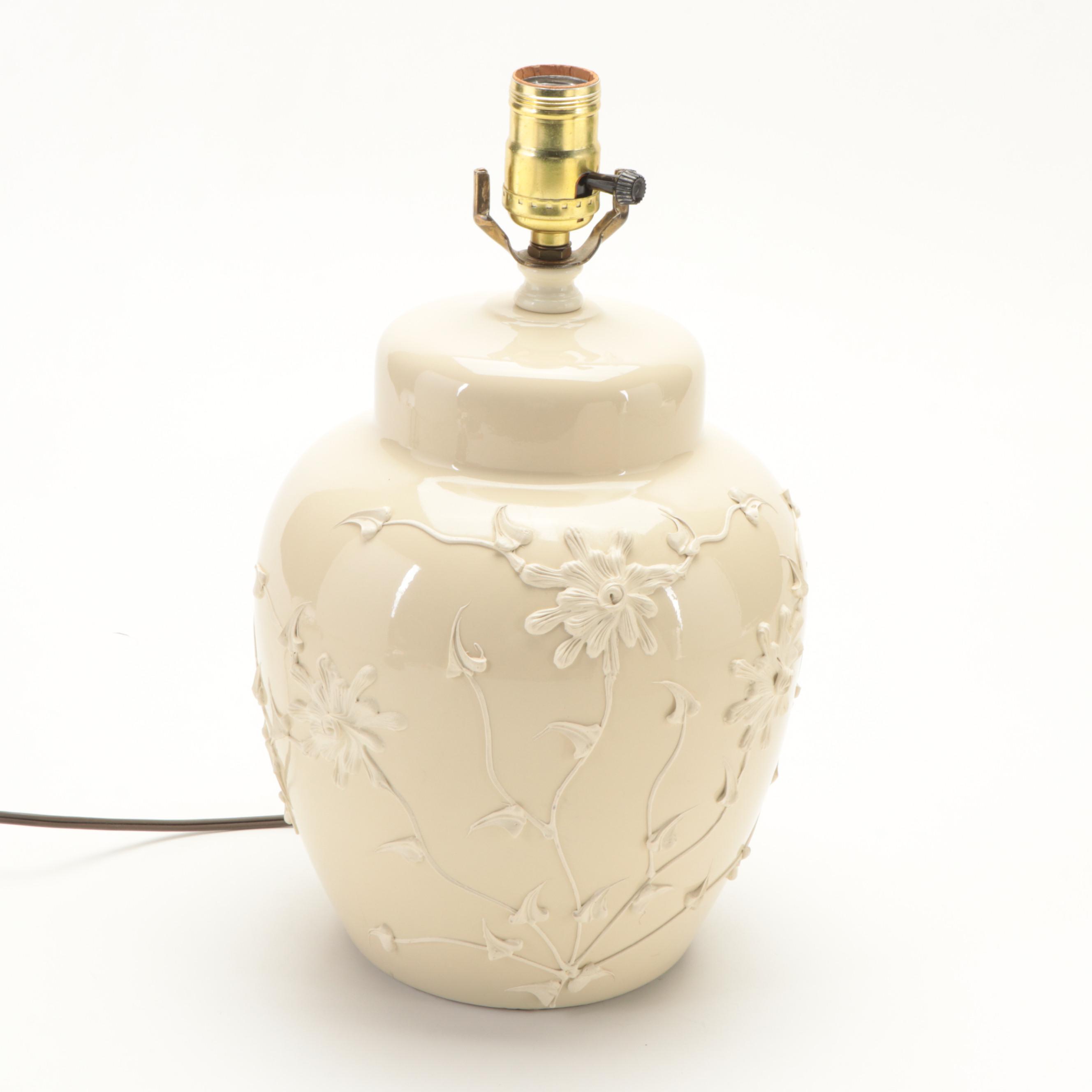 Textured Pattern Ceramic Table Lamp
