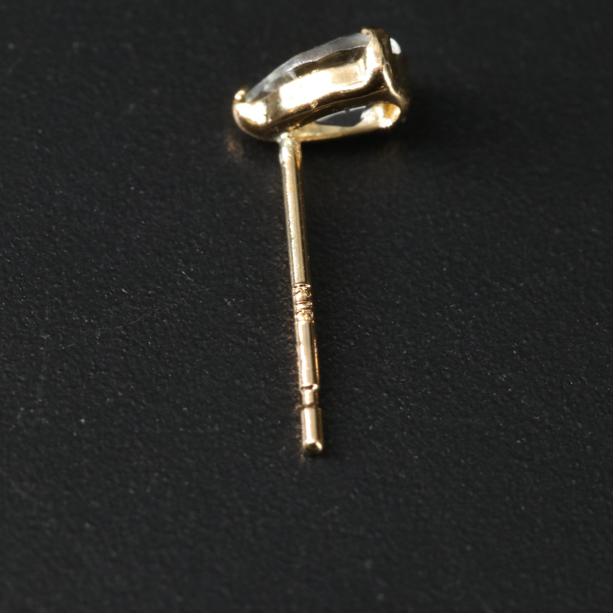 18K Goshenite Stud Earrings