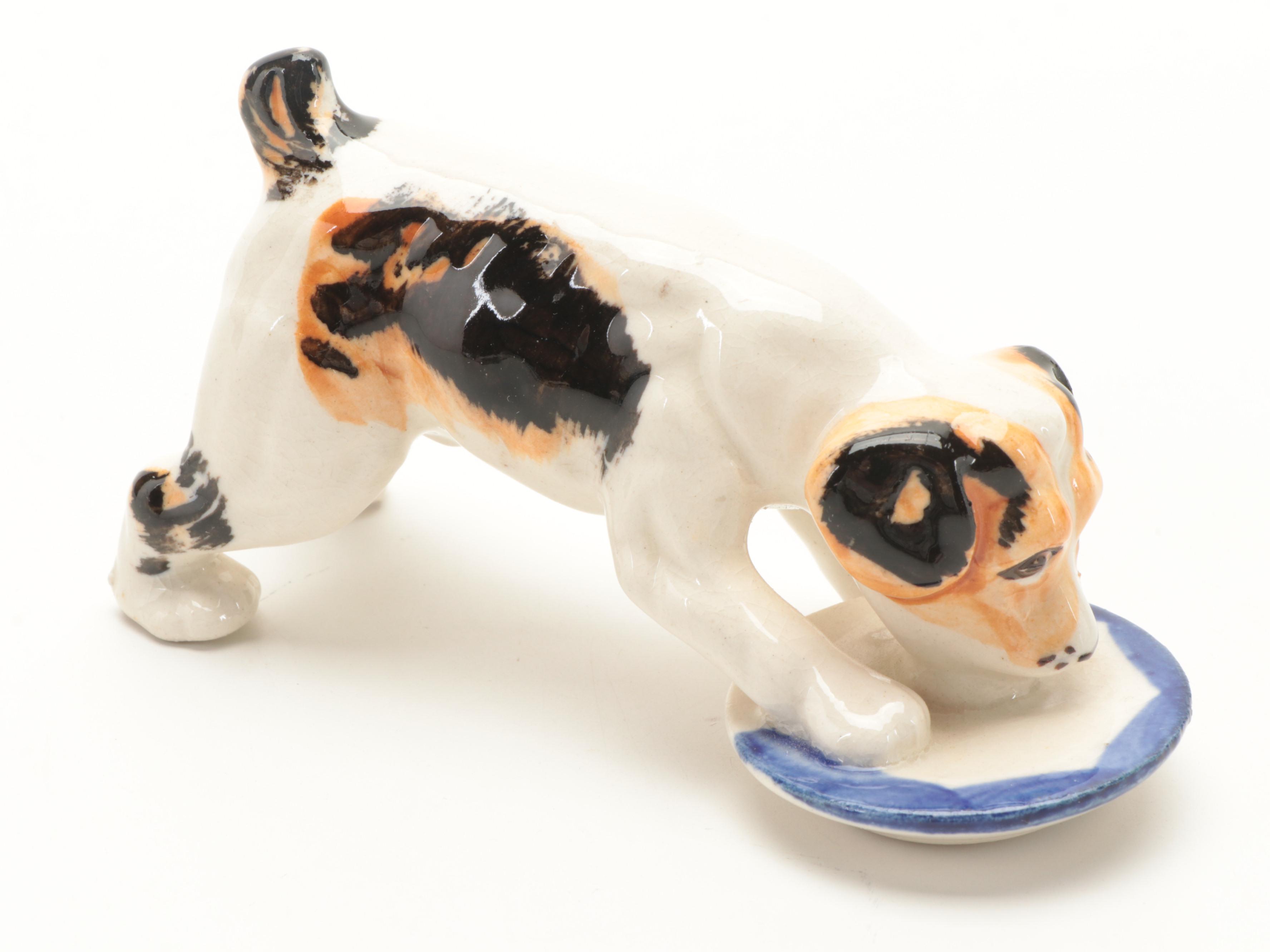 RCA Victor Nipper Ceramic Salt and Pepper Shakers with Other Dog Figurines