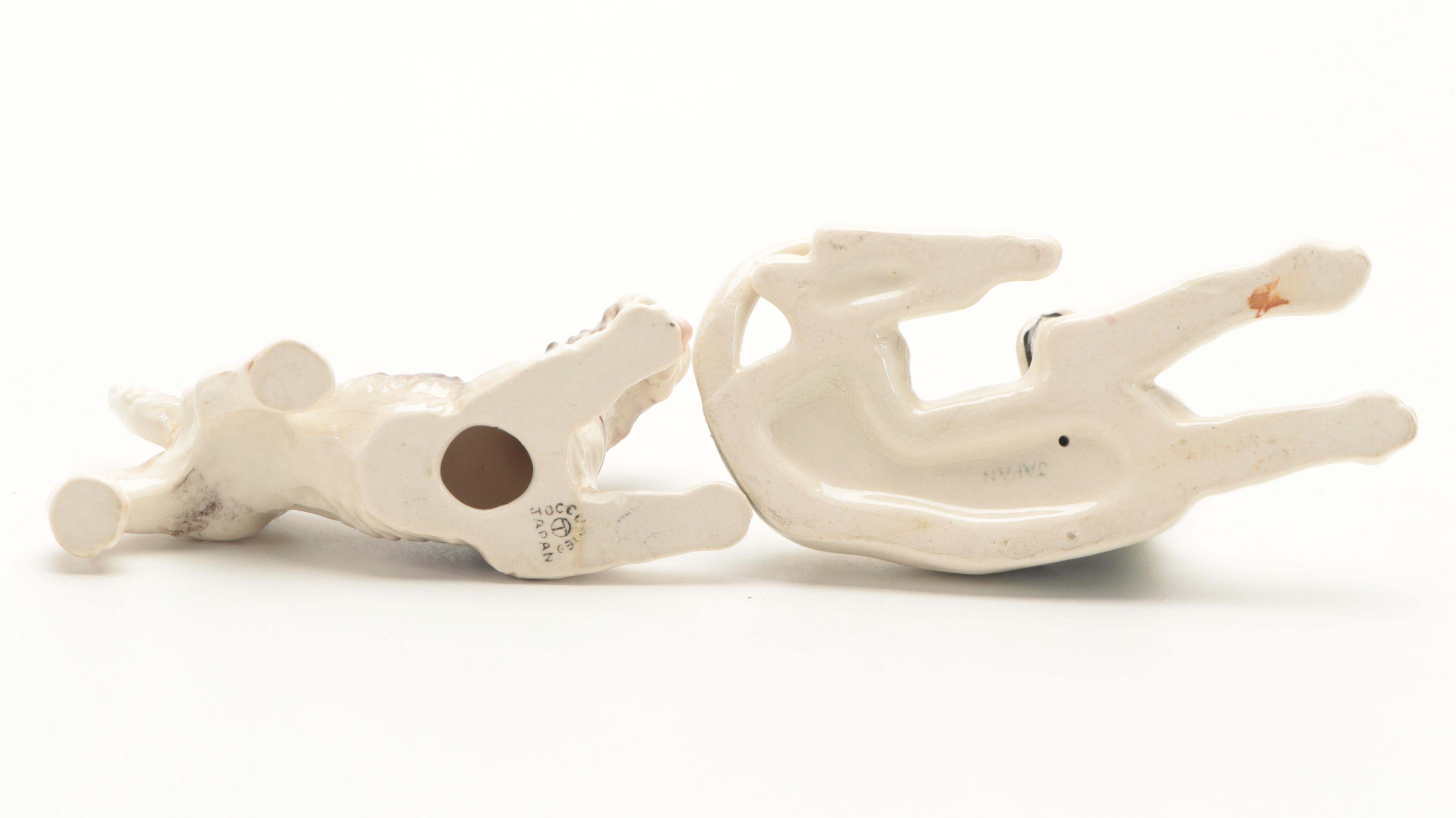 RCA Victor Nipper Ceramic Salt and Pepper Shakers with Other Dog Figurines