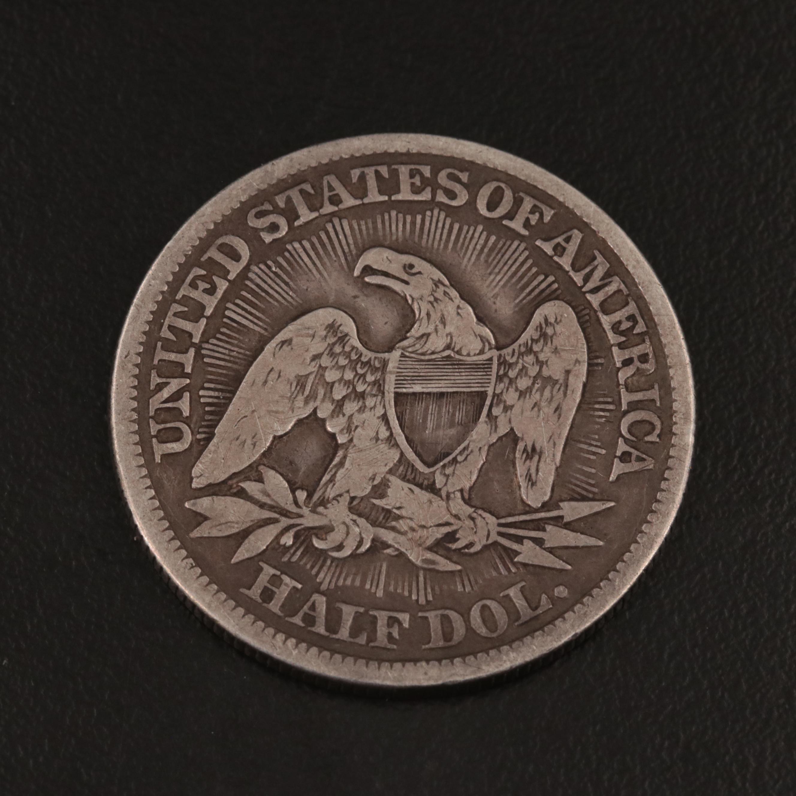 1853 Liberty Seated Silver Half Dollar, Arrows and Rays Variety