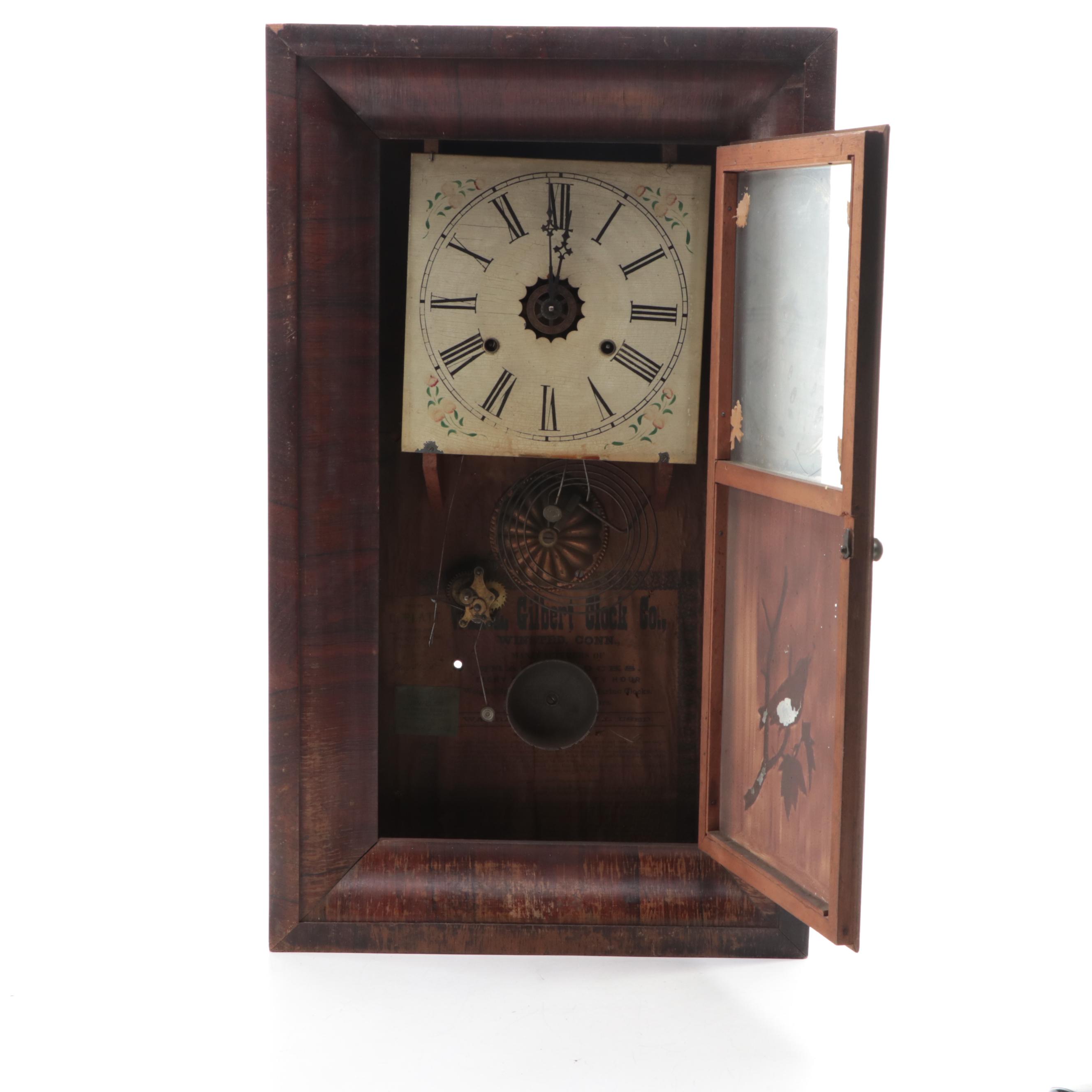 William L. Gilbert Mahogany Eight Day Ogee Clock, 1875