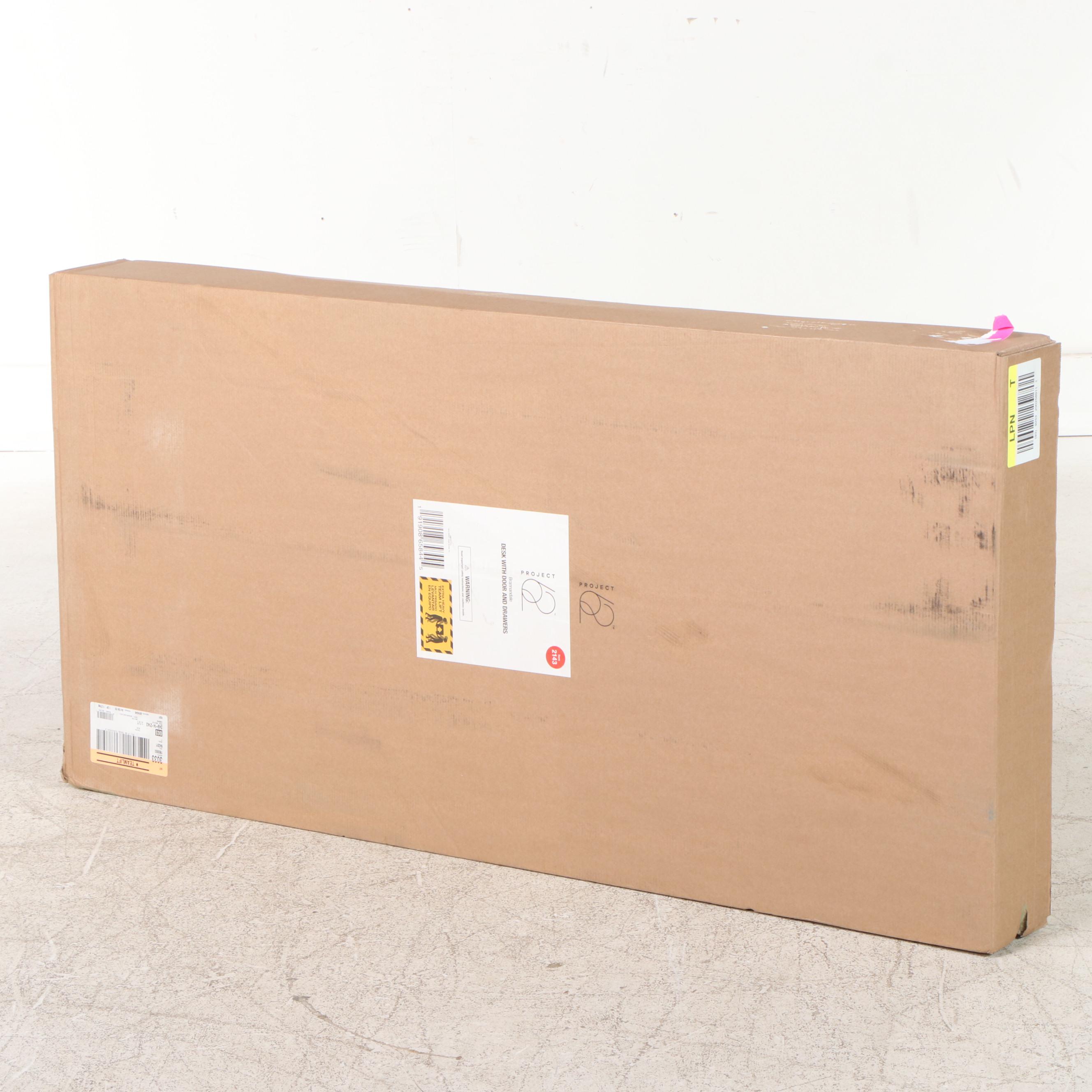 Project 62 Brannandale Walnut Finish Desk With Door, Drawers