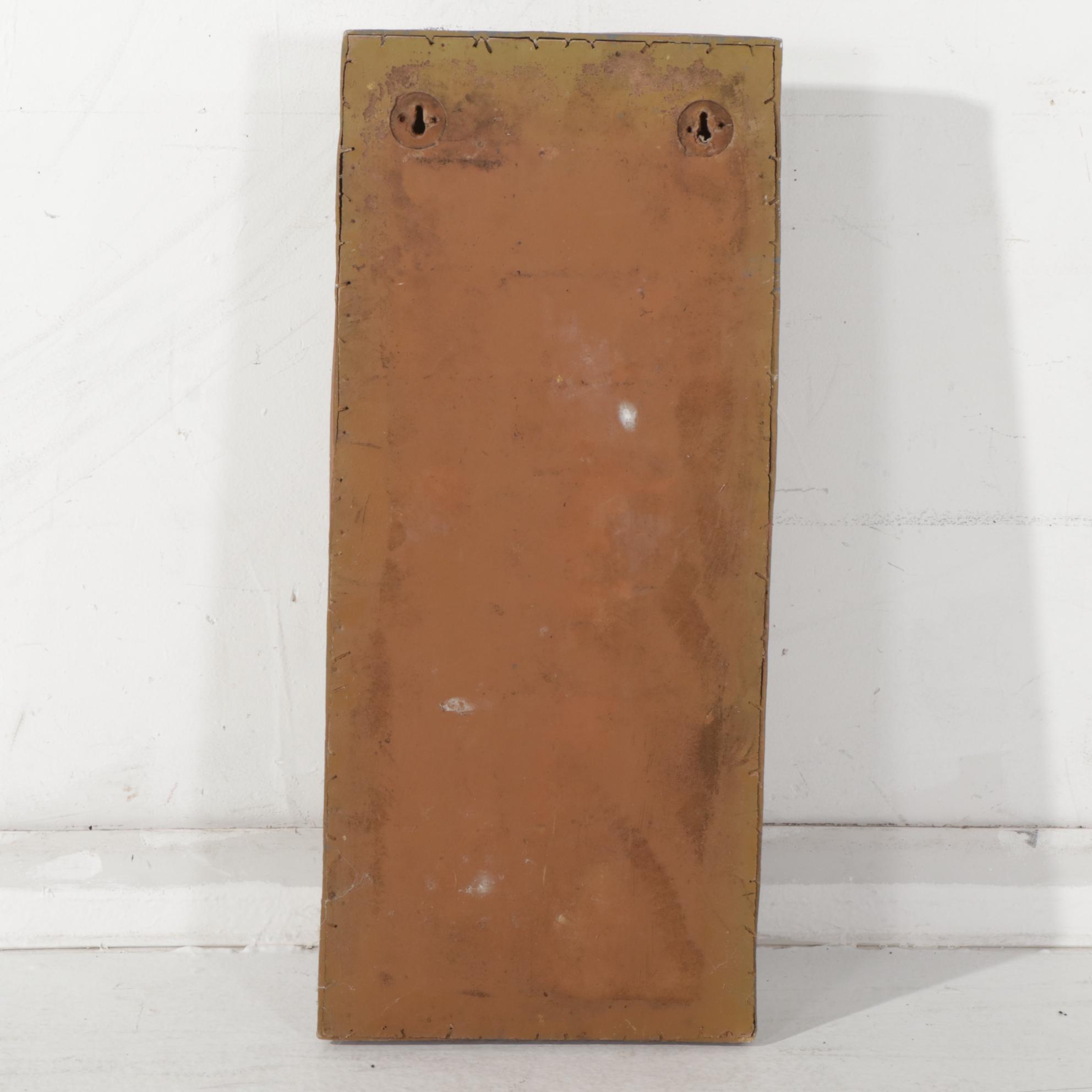 Faux Stone Cherub Relief Outdoor Wall Plaque