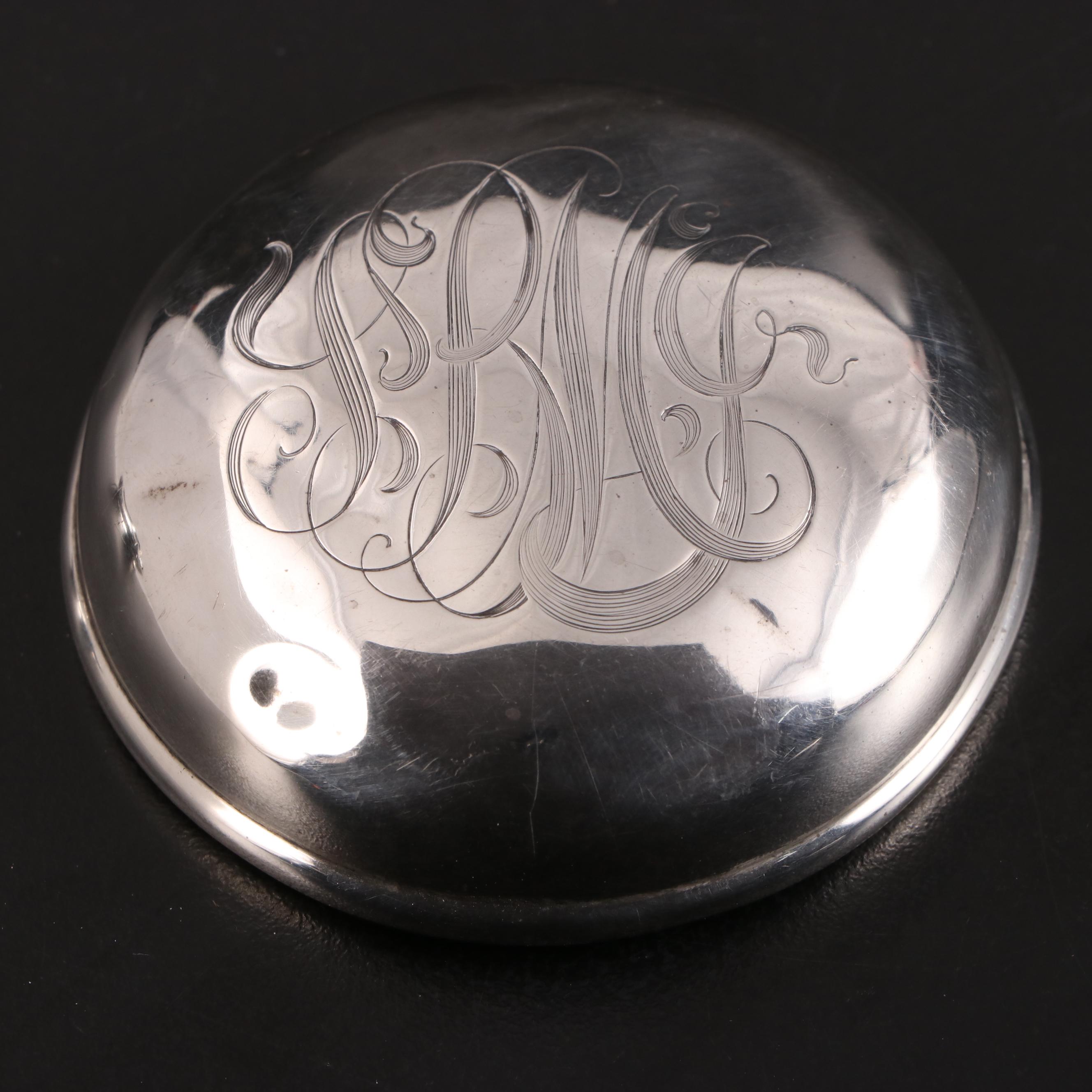 Simons Brothers Repoussé Sterling Silver Powder Jar, Early 20th Century