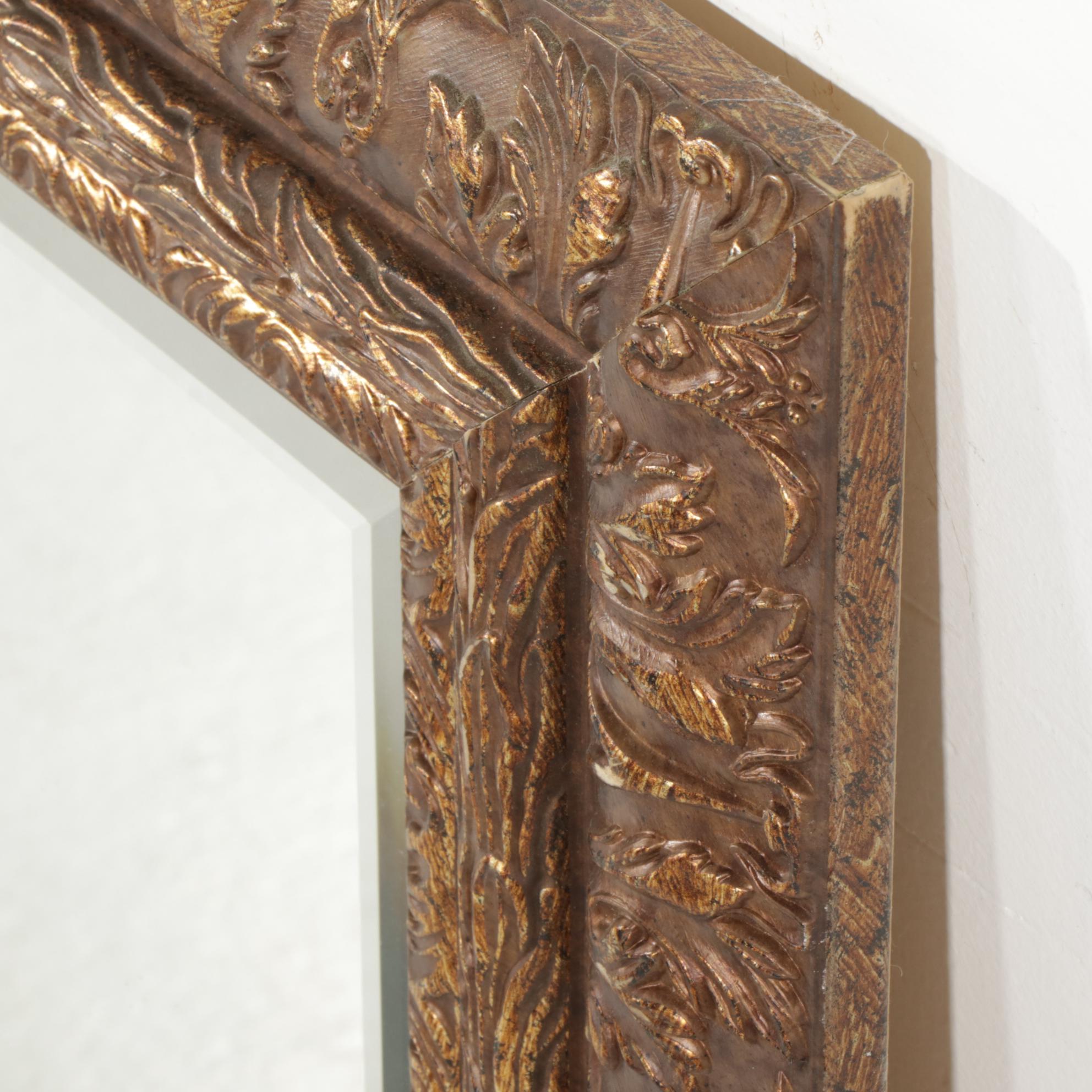 Baroque Style Beveled Gilt Mirror