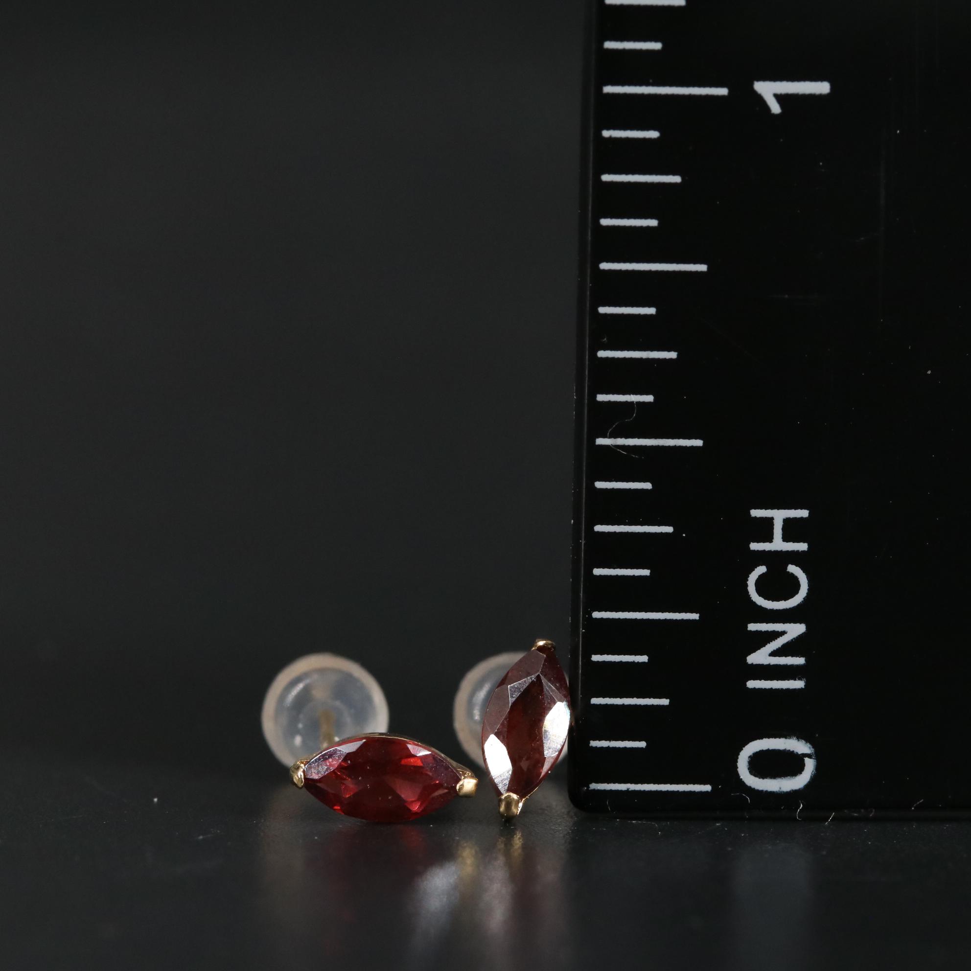 18K Zircon Stud Earrings