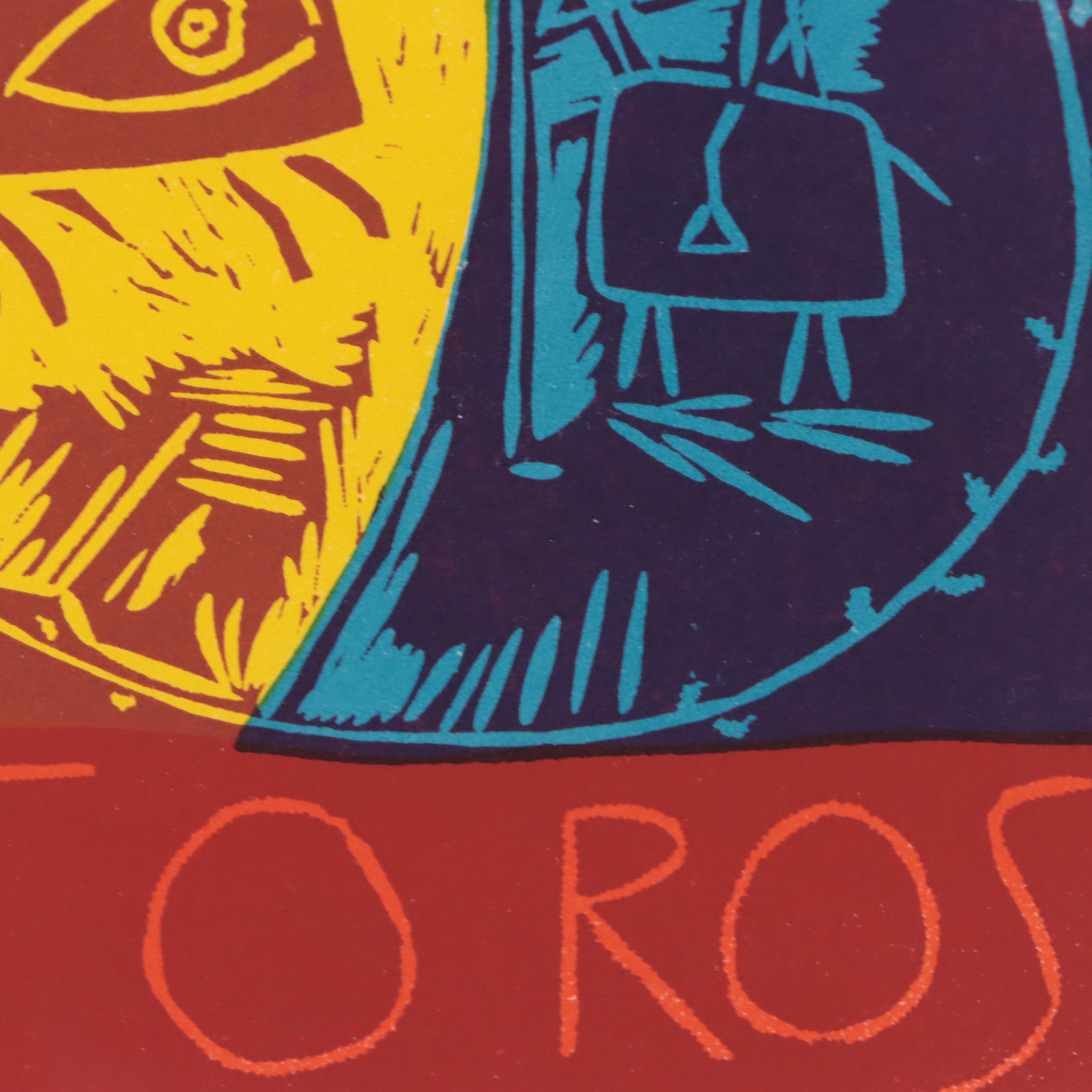 Color Lithograph After Pablo Picasso "Toros Vallauris"
