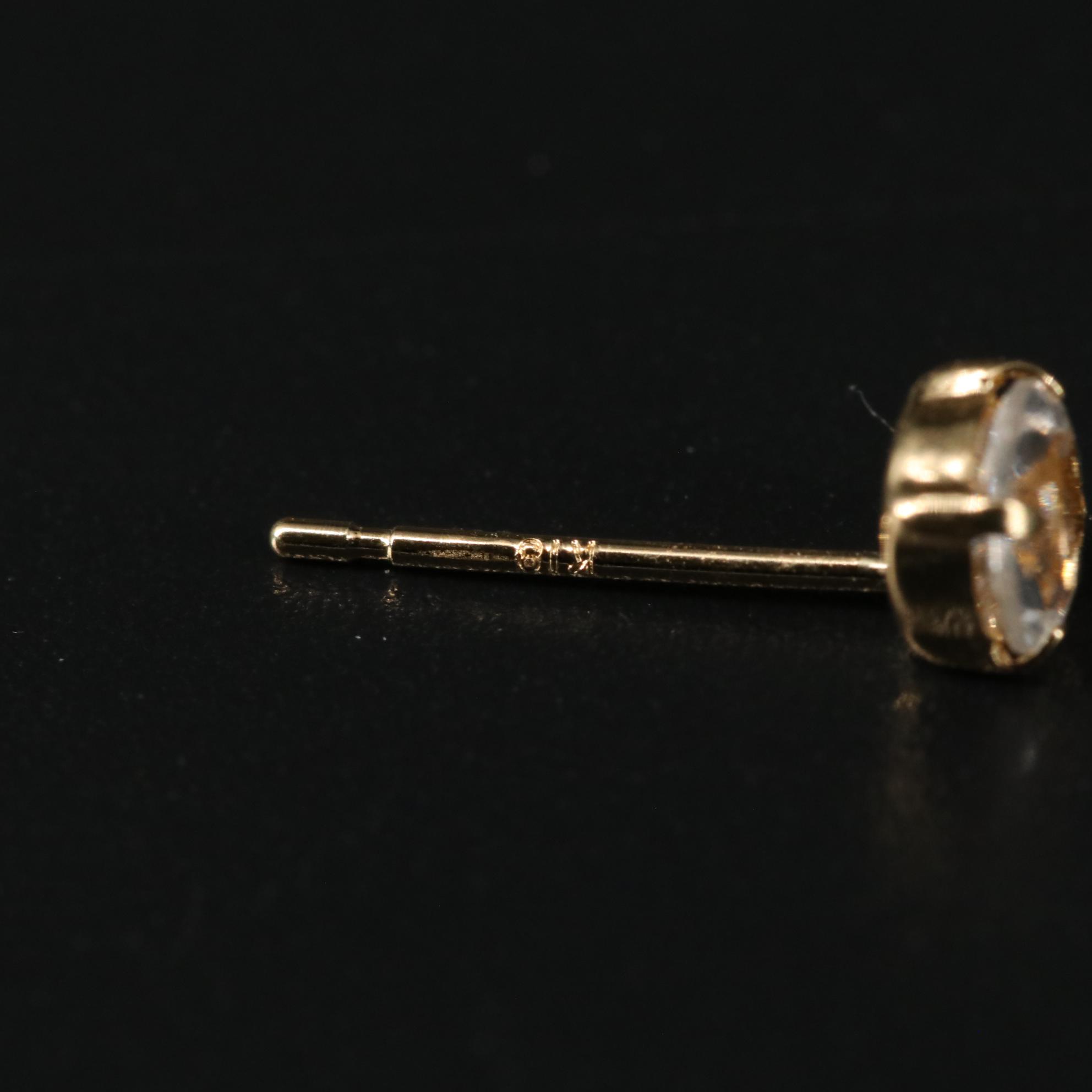 18K Goshenite Stud Earrings
