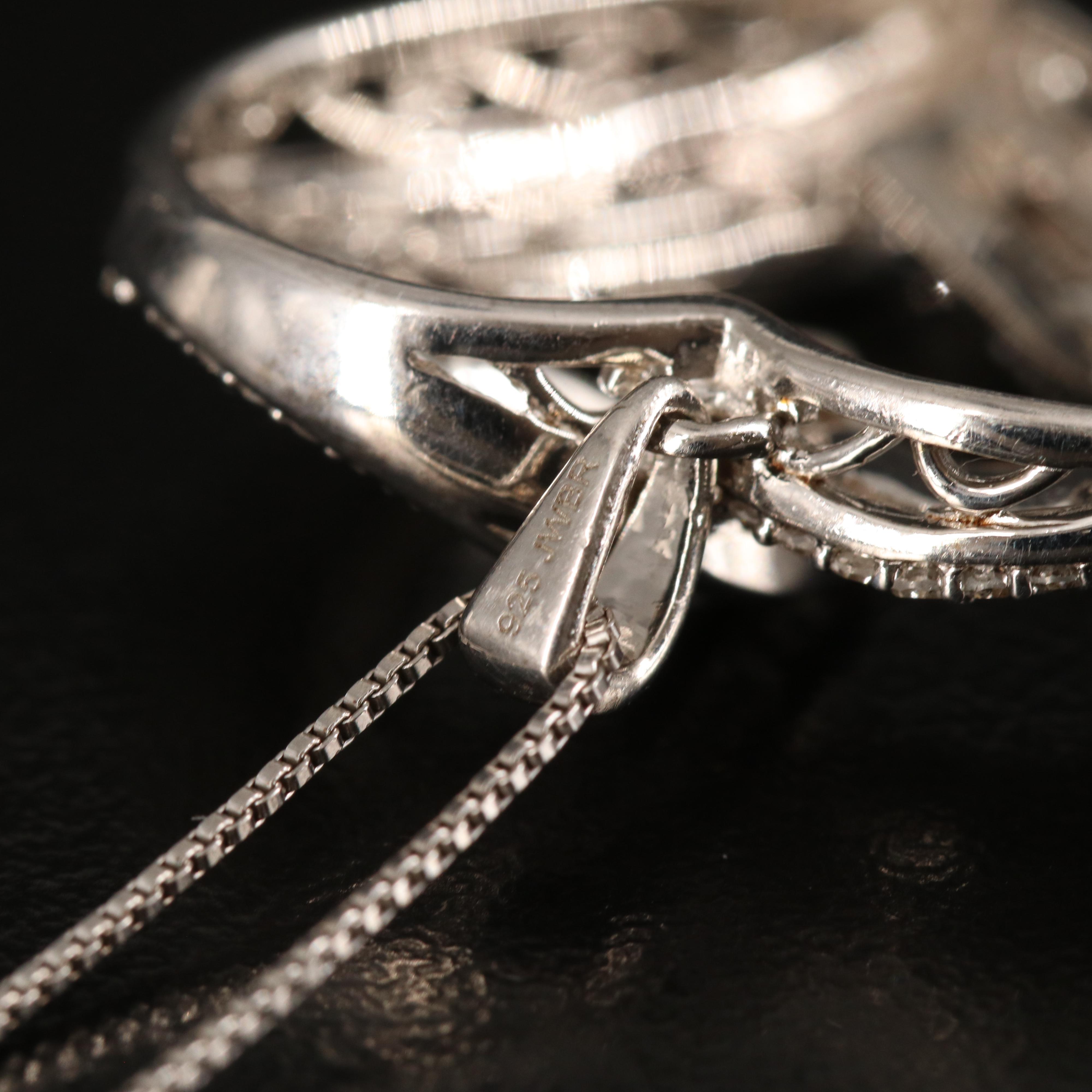 Sterling 1.02 CTW Diamond Heart Pendant Necklace