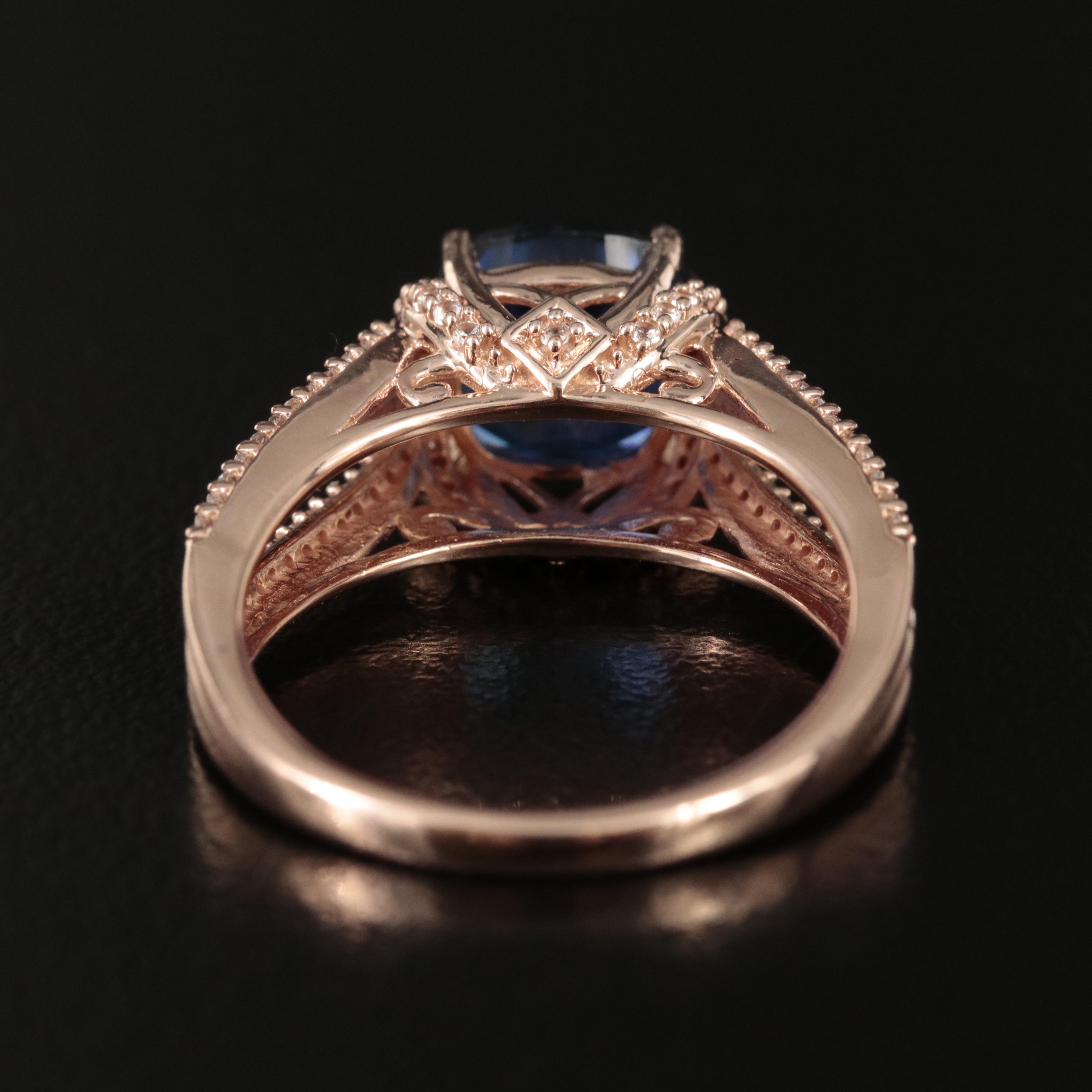 10K Rose Gold Sapphire Ring